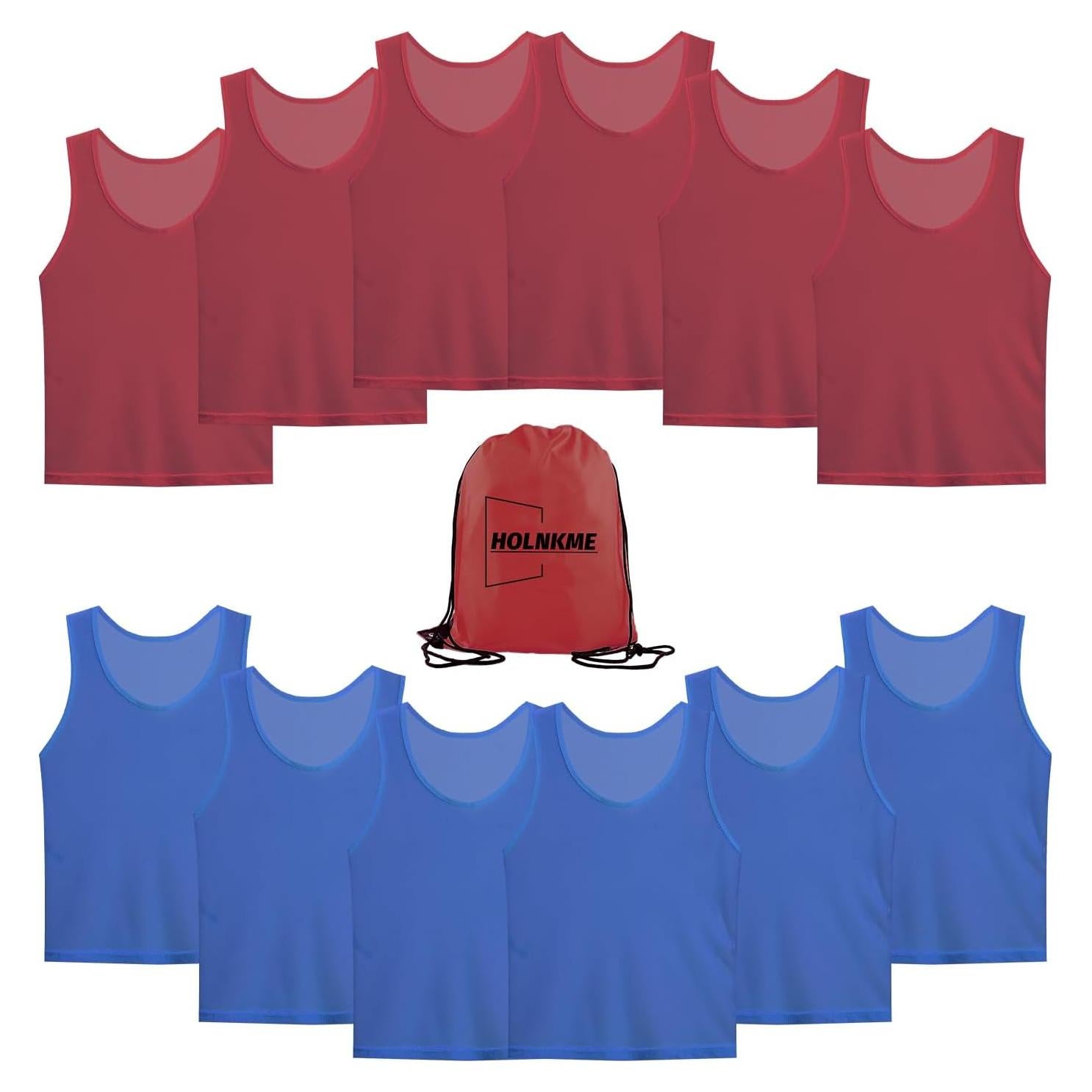 Chalecos de Práctica Holnkme 12 Piezas Nylon para Deportes