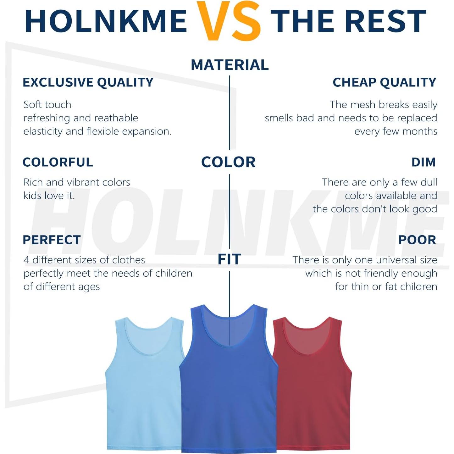 Chalecos de Práctica Holnkme 12 Piezas Nylon para Deportes