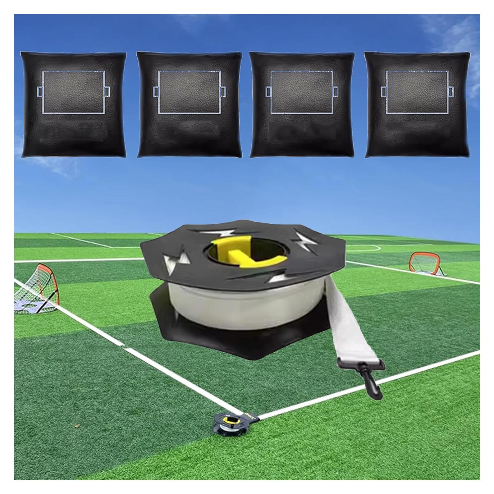 Cinta de Marcado de Campo 70m LQDMAER con Sacos de Arena