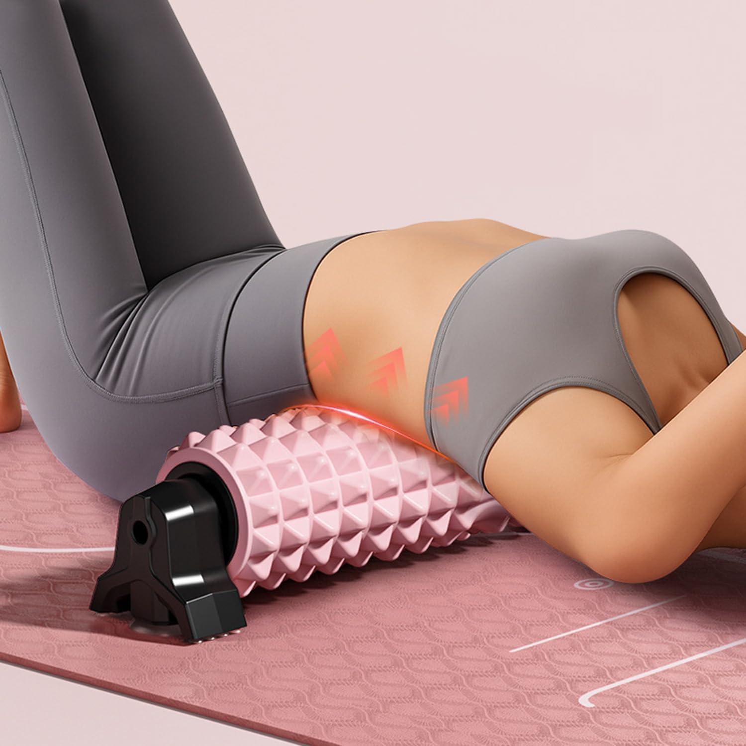 Rodillo de Espuma Portátil con Ventosa Rosa 58.4x11.9cm