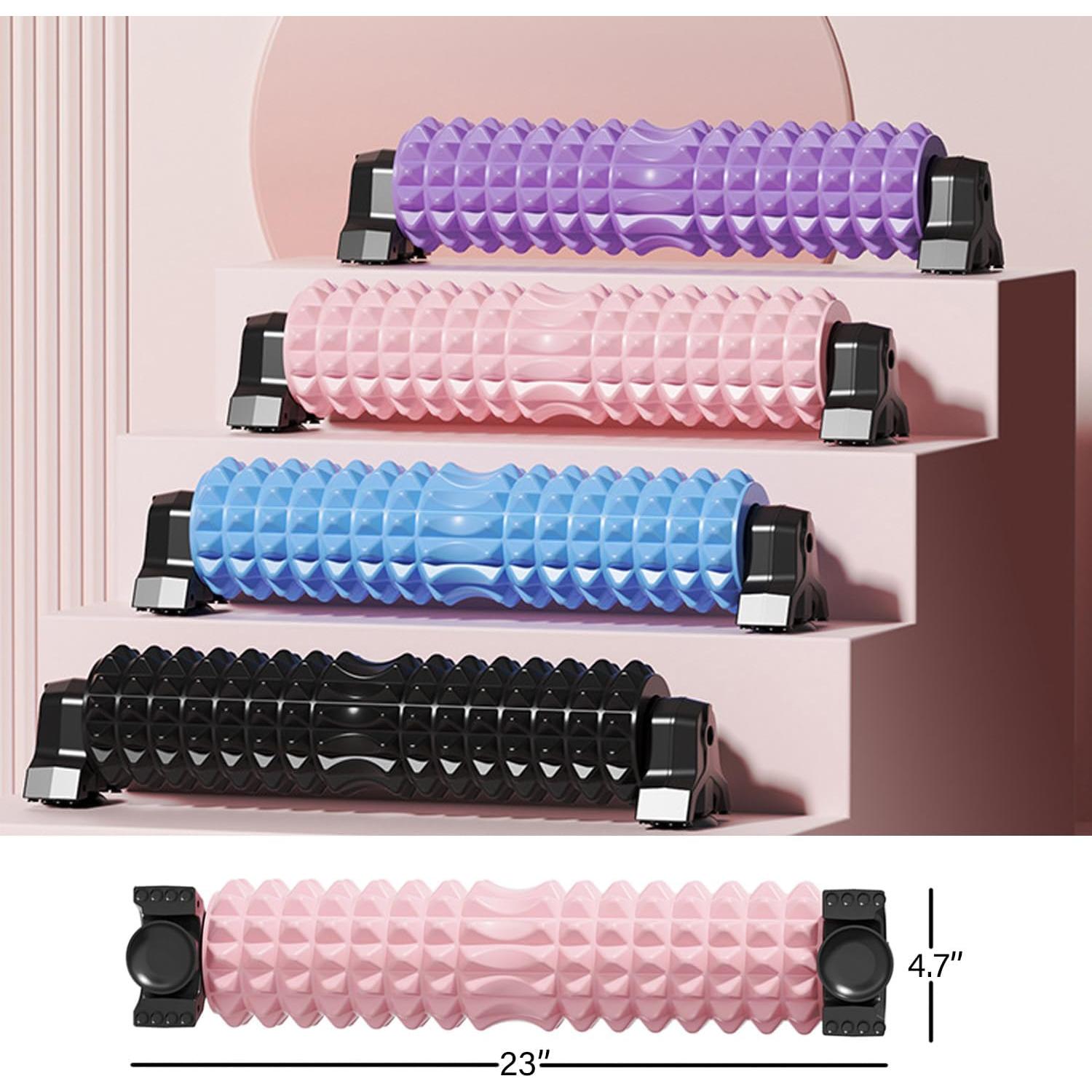 Rodillo de Espuma Portátil con Ventosa Rosa 58.4x11.9cm