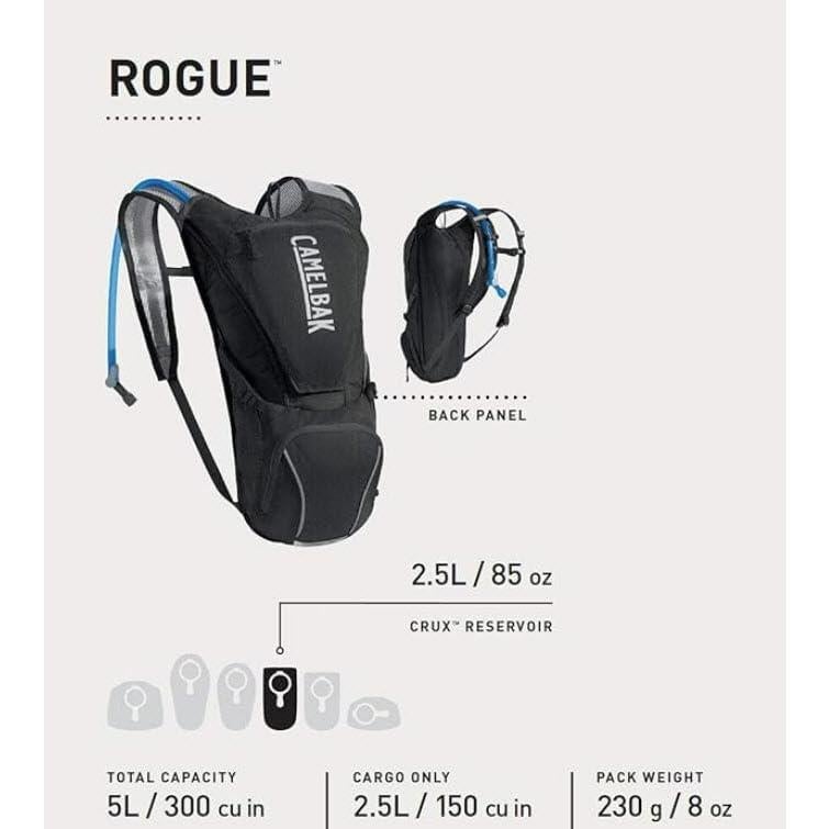 Mochila de Hidratación CamelBak Rogue 2.5L Negra y Gris