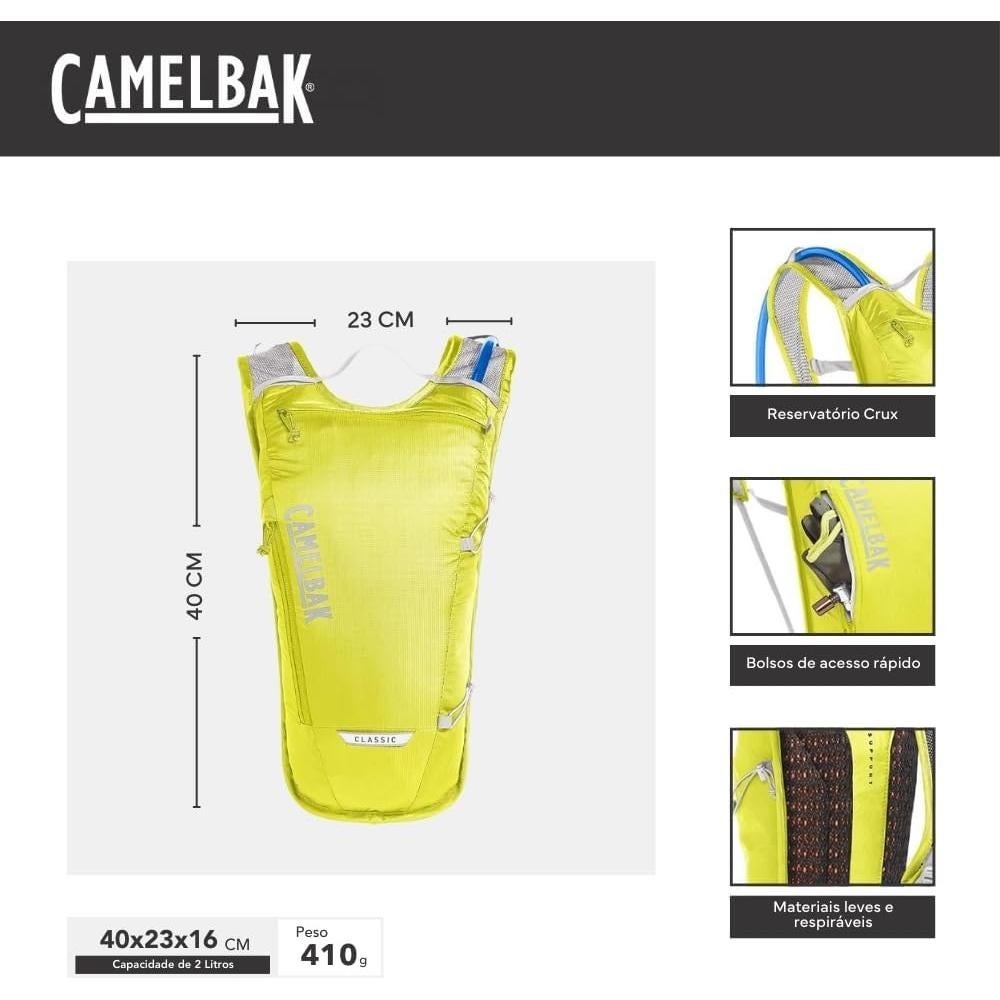 Mochila de Hidratación CamelBak Classic Light 2L Amarillo