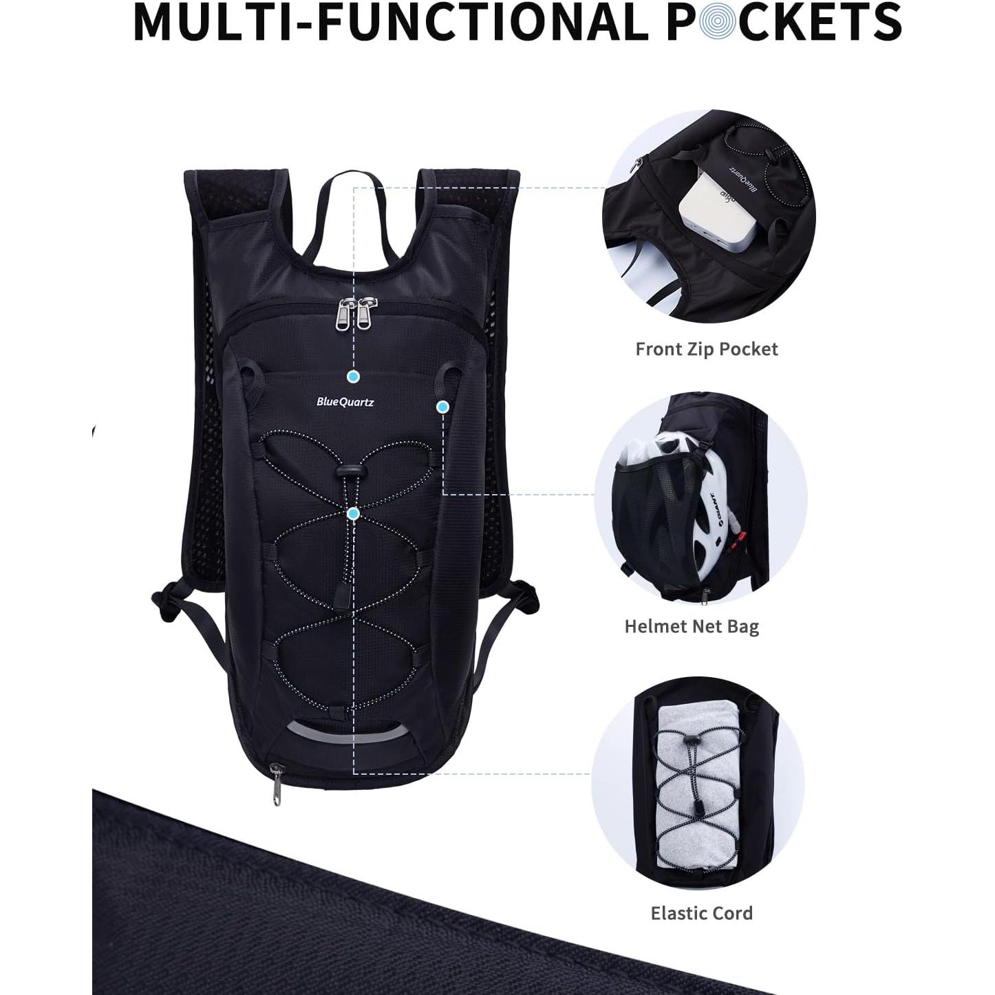 Mochila de Hidratación Azul Cuarzo 2L Unisex para Senderismo