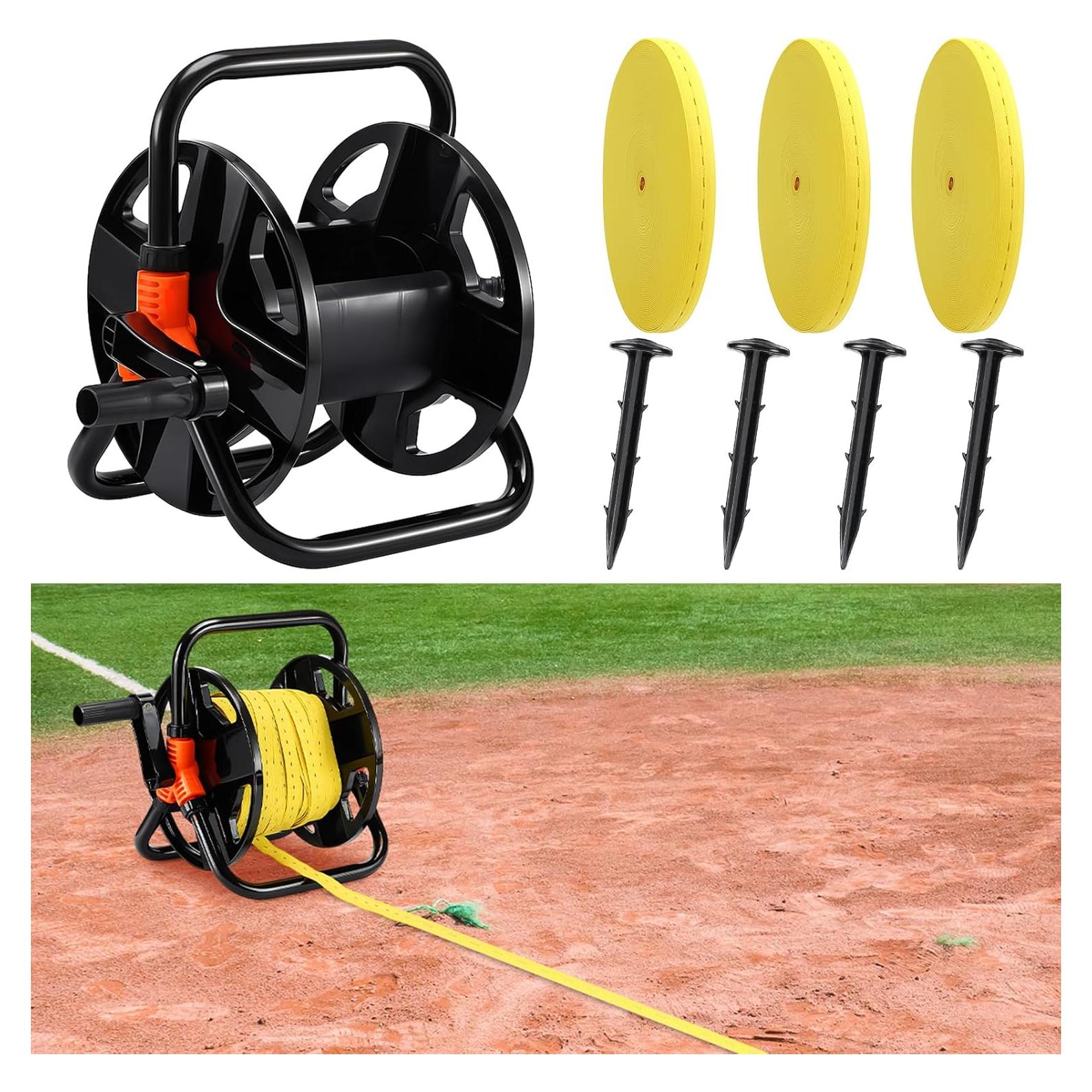 Cinta de Marcado de Campo Daifunli 393 pies con Carrete y Clavos