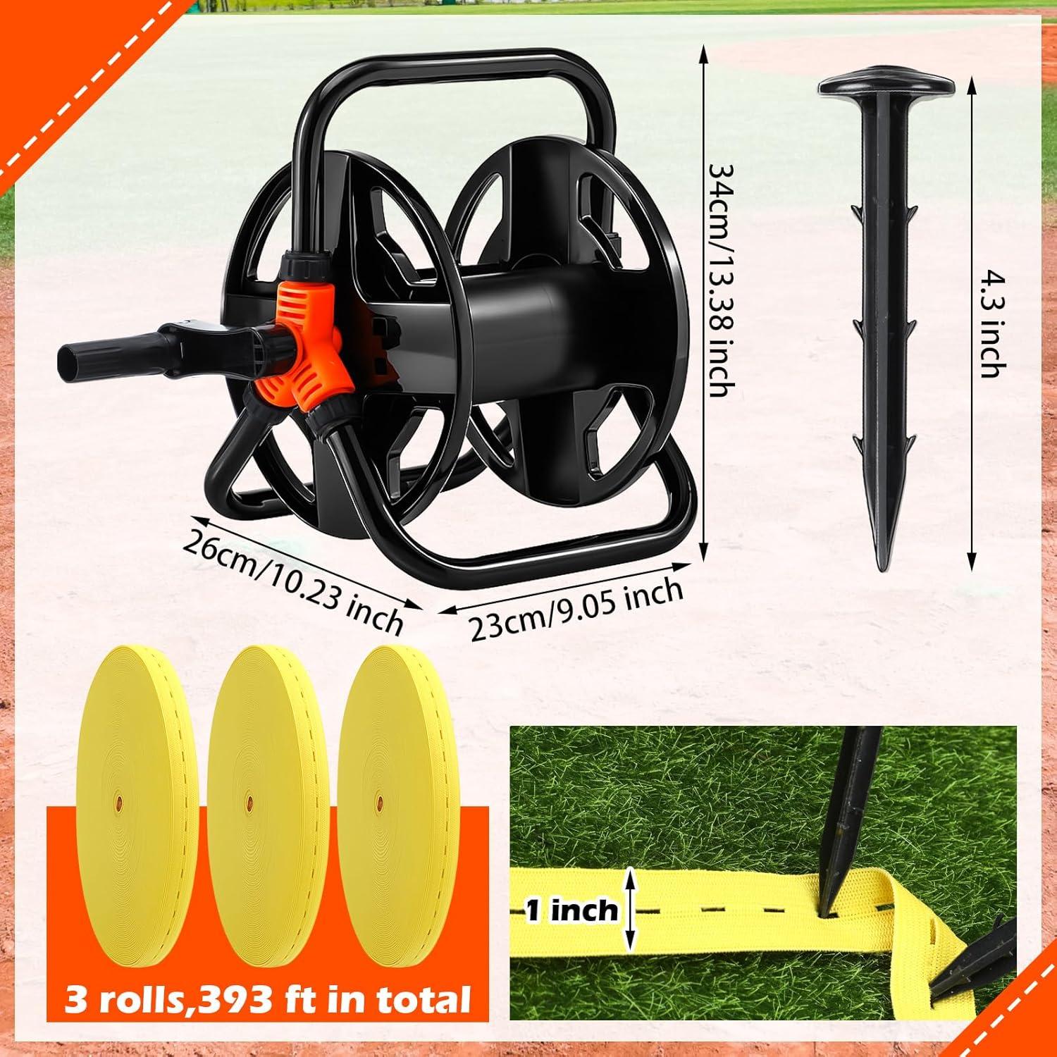 Cinta de Marcado de Campo Daifunli 393 pies con Carrete y Clavos