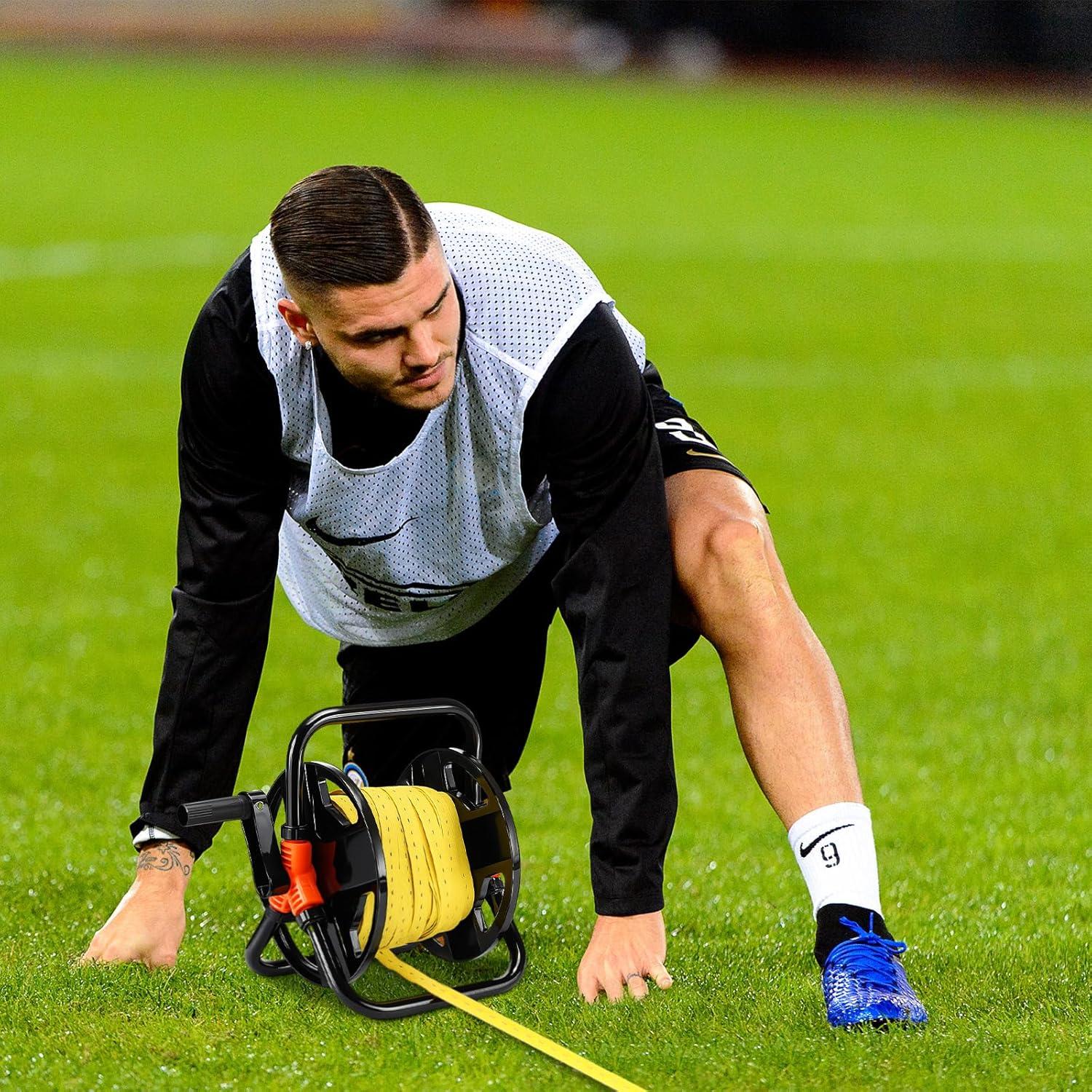 Cinta de Marcado de Campo Daifunli 393 pies con Carrete y Clavos