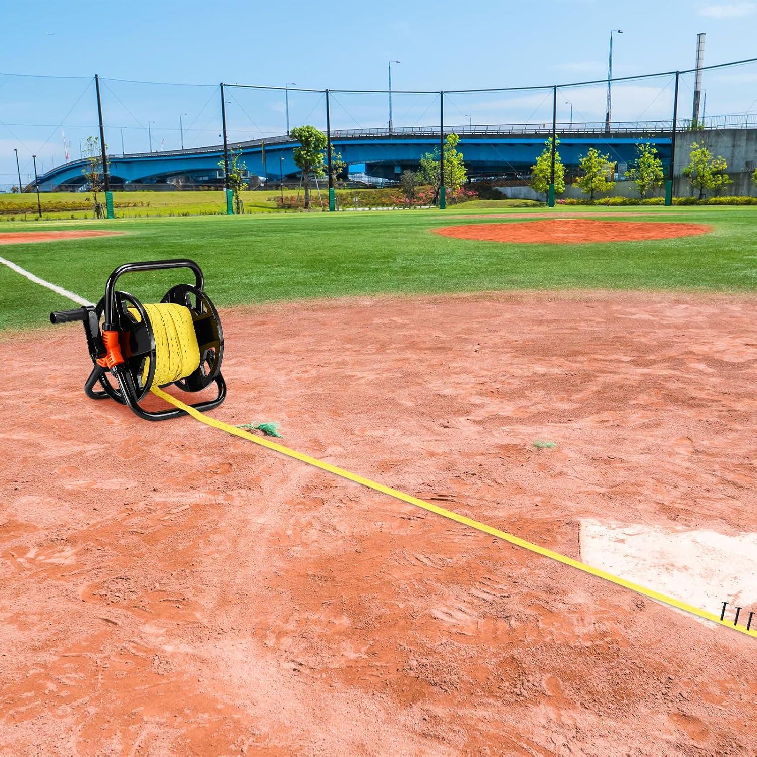 Cinta de Marcado de Campo Daifunli 393 pies con Carrete y Clavos