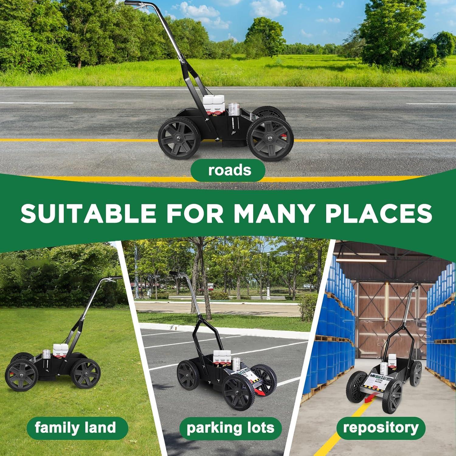 Máquina de Marcado de Líneas Lbraxyi Negra 2-4" Ancho Ajustable