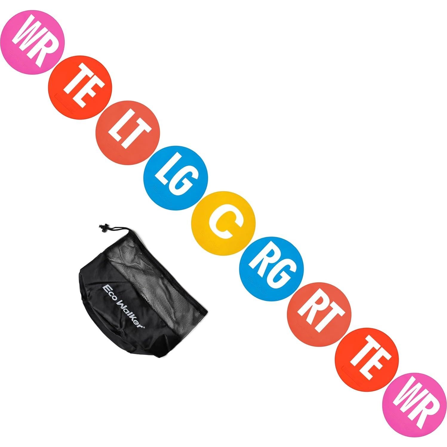 Marcadores de Puntos Planos Eco Walker para Fútbol 15cm - 9 Piezas
