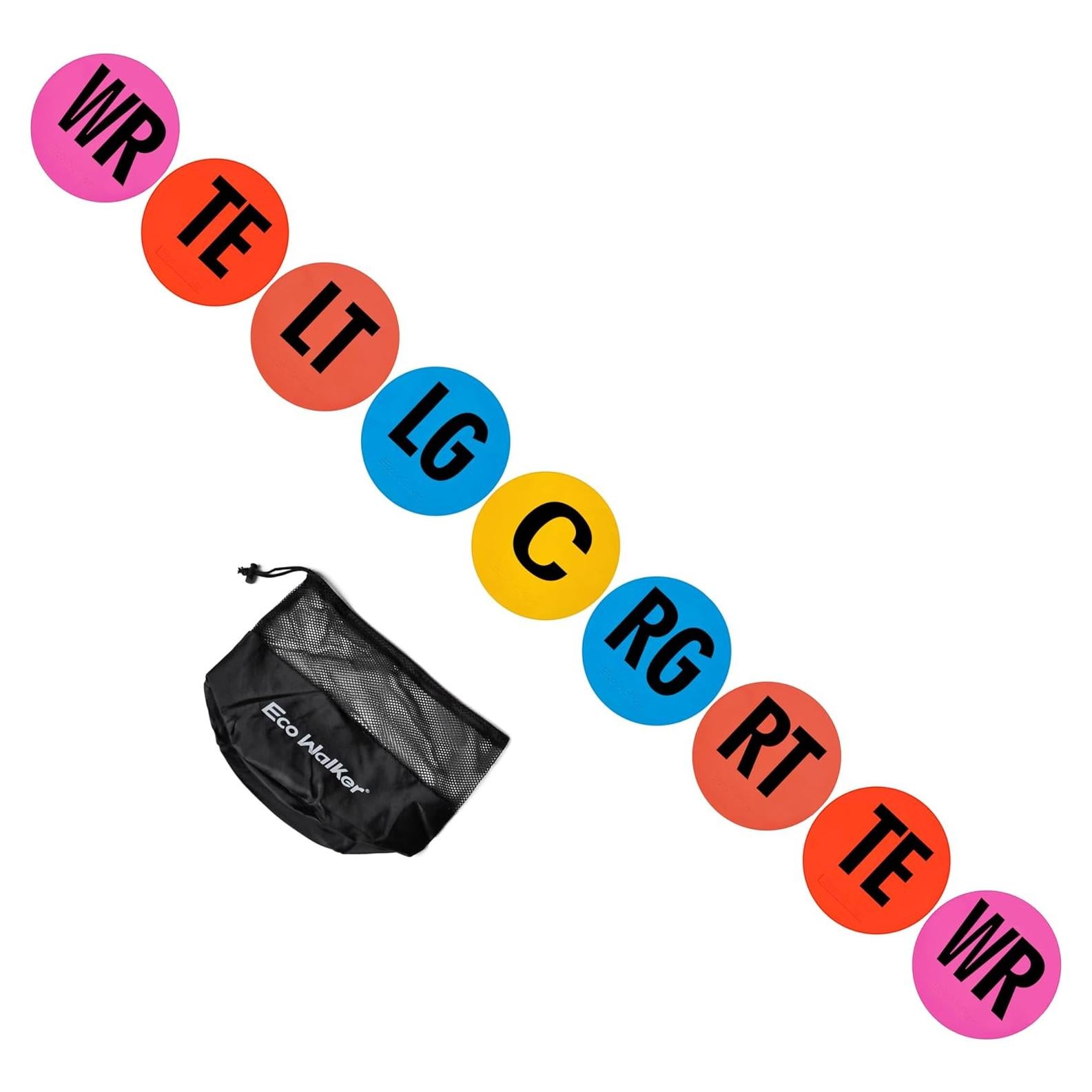 Marcadores de Posición Eco Walker 15cm para Fútbol - Set de 9