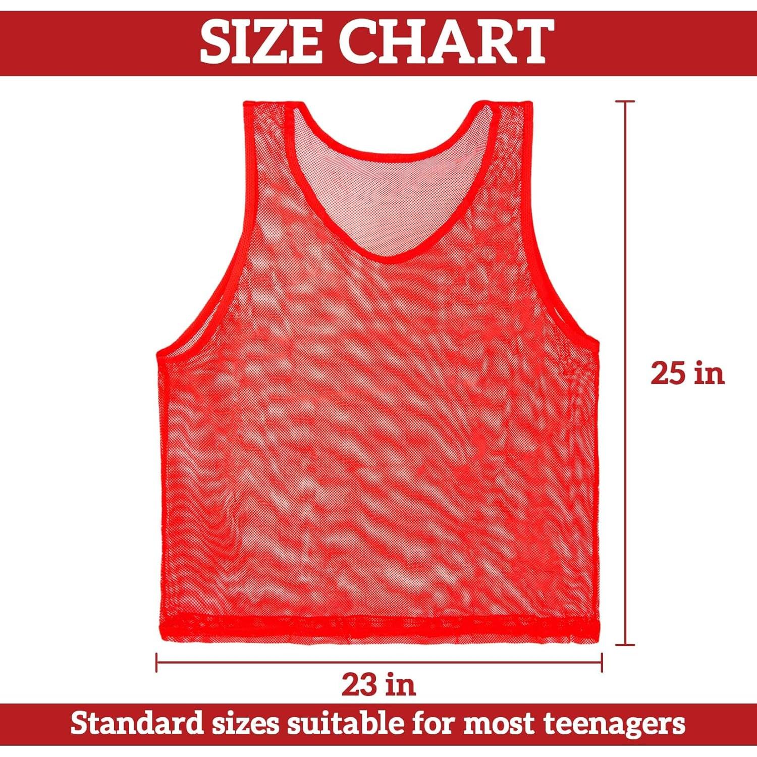 Pinnies Rojos RAINFLOW - Set de 6 Jerseys de Práctica Juvenil