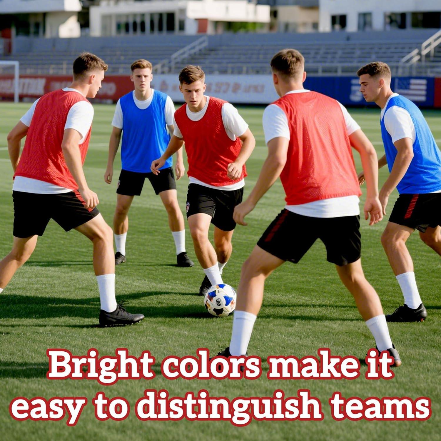 Pinnies Rojos RAINFLOW - Set de 6 Jerseys de Práctica Juvenil