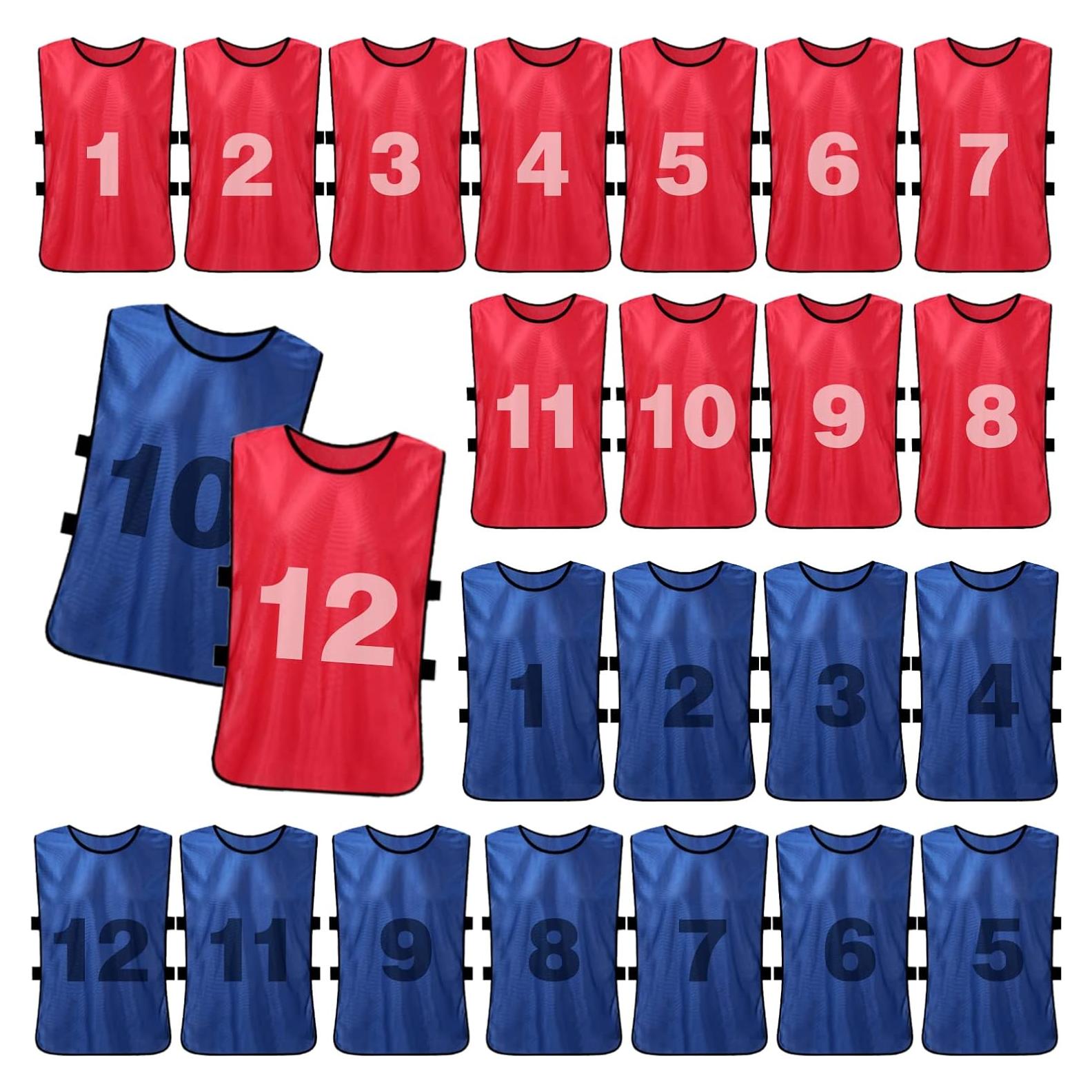 Paquete de 24 Chalecos de Scrimmage para Fútbol y Baloncesto