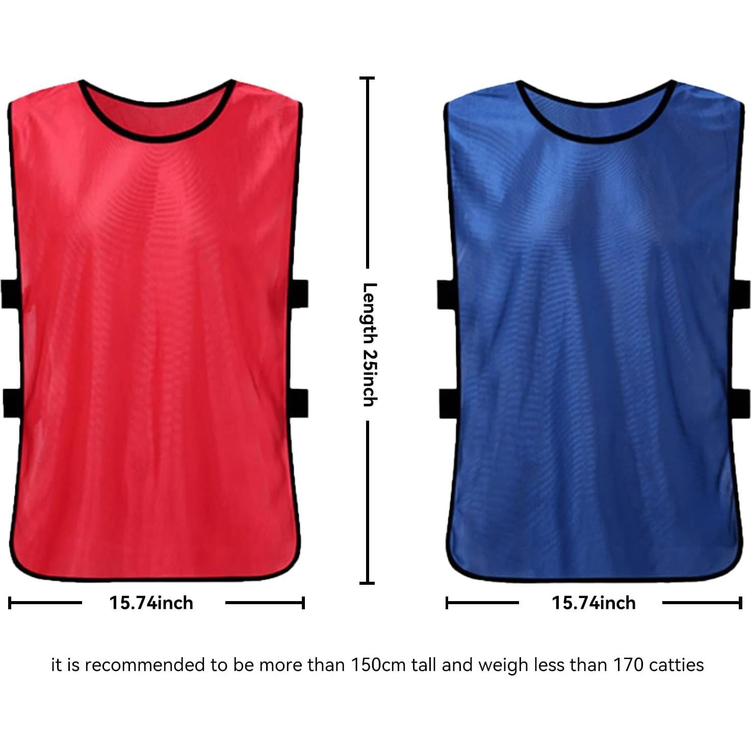 Paquete de 24 Chalecos de Scrimmage para Fútbol y Baloncesto