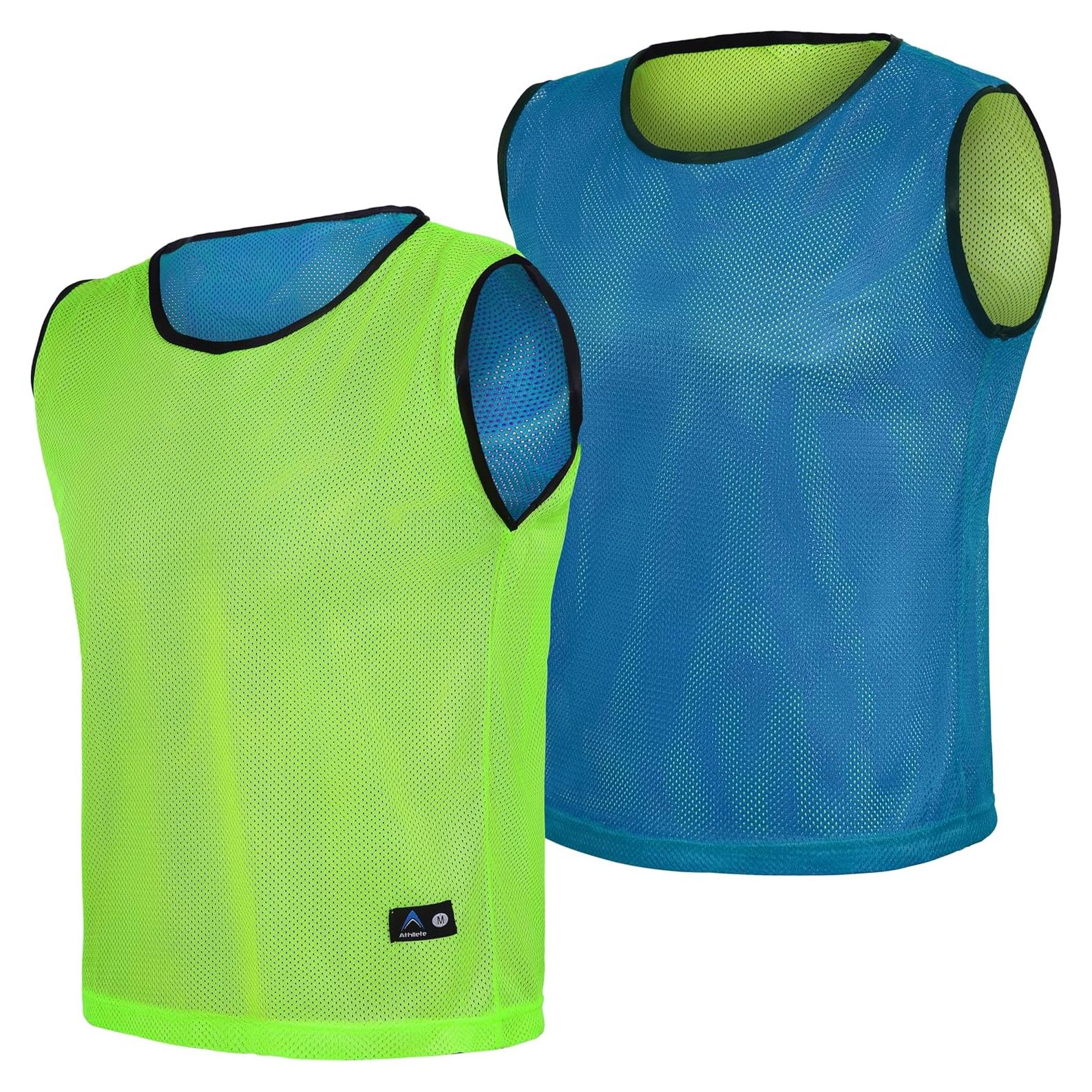 Camisetas de Baloncesto Reversibles 6 Paquete Mediano Amarillo/Azul