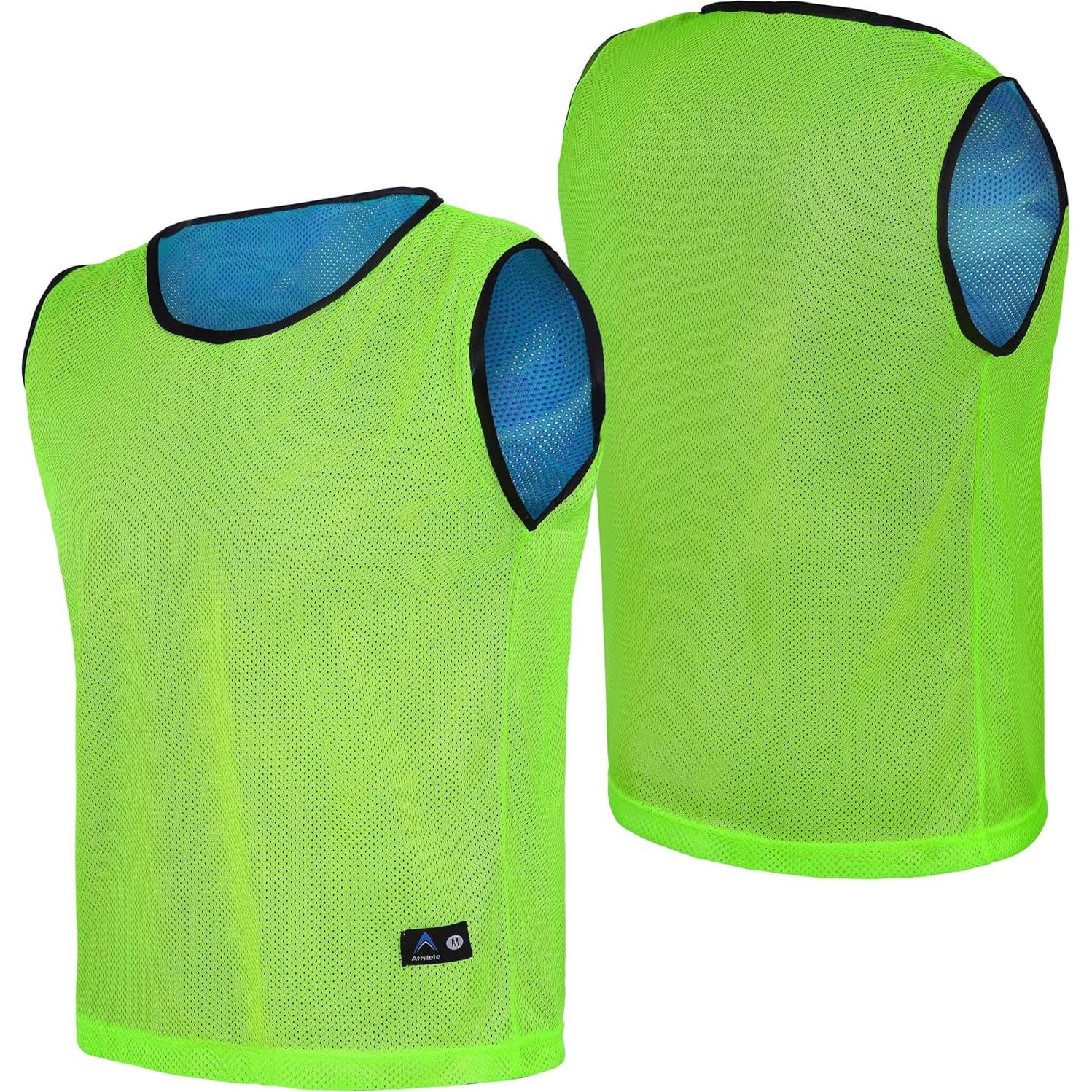 Camisetas de Baloncesto Reversibles 6 Paquete Mediano Amarillo/Azul