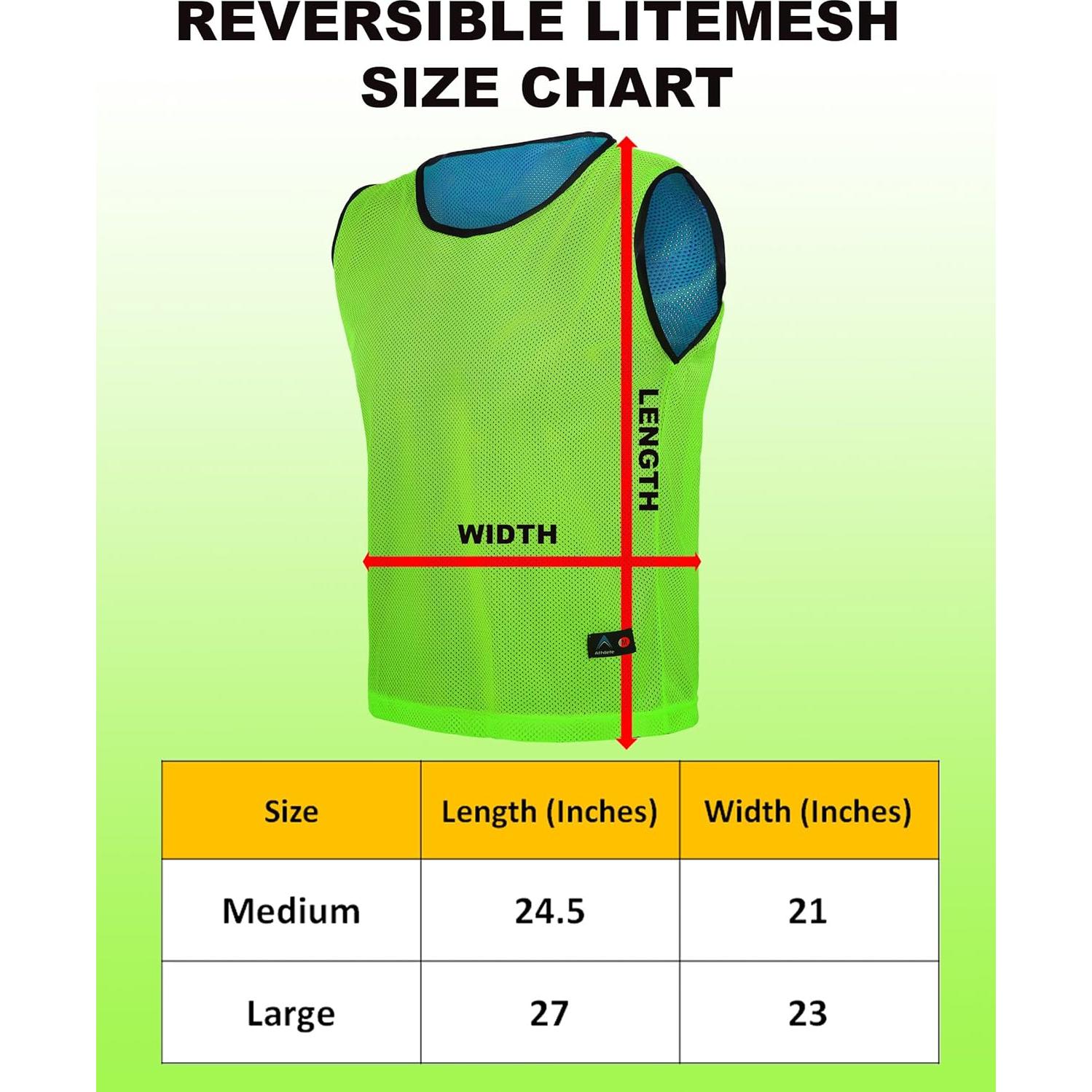 Camisetas de Baloncesto Reversibles 6 Paquete Mediano Amarillo/Azul