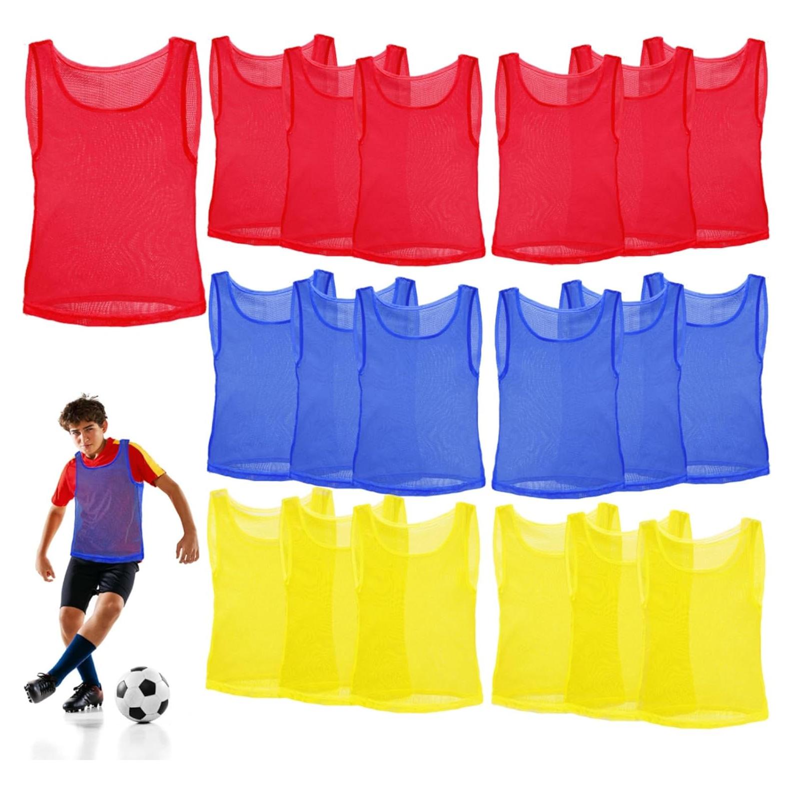 18 Chalecos de Entrenamiento Juvenil Eorbow - Malla Transpirable