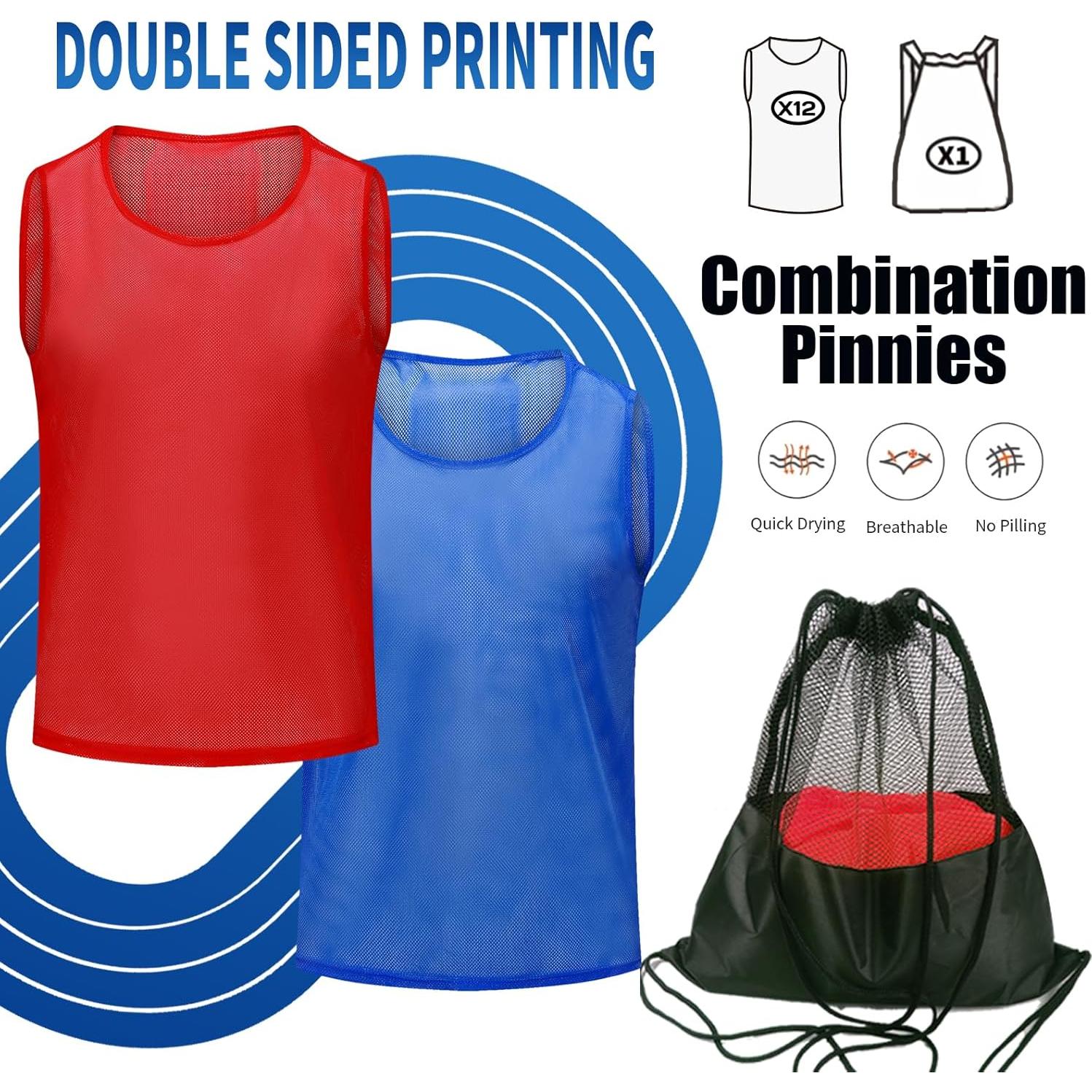 Chalecos de Fútbol Juveniles Antoyo - Paquete de 12 Piezas