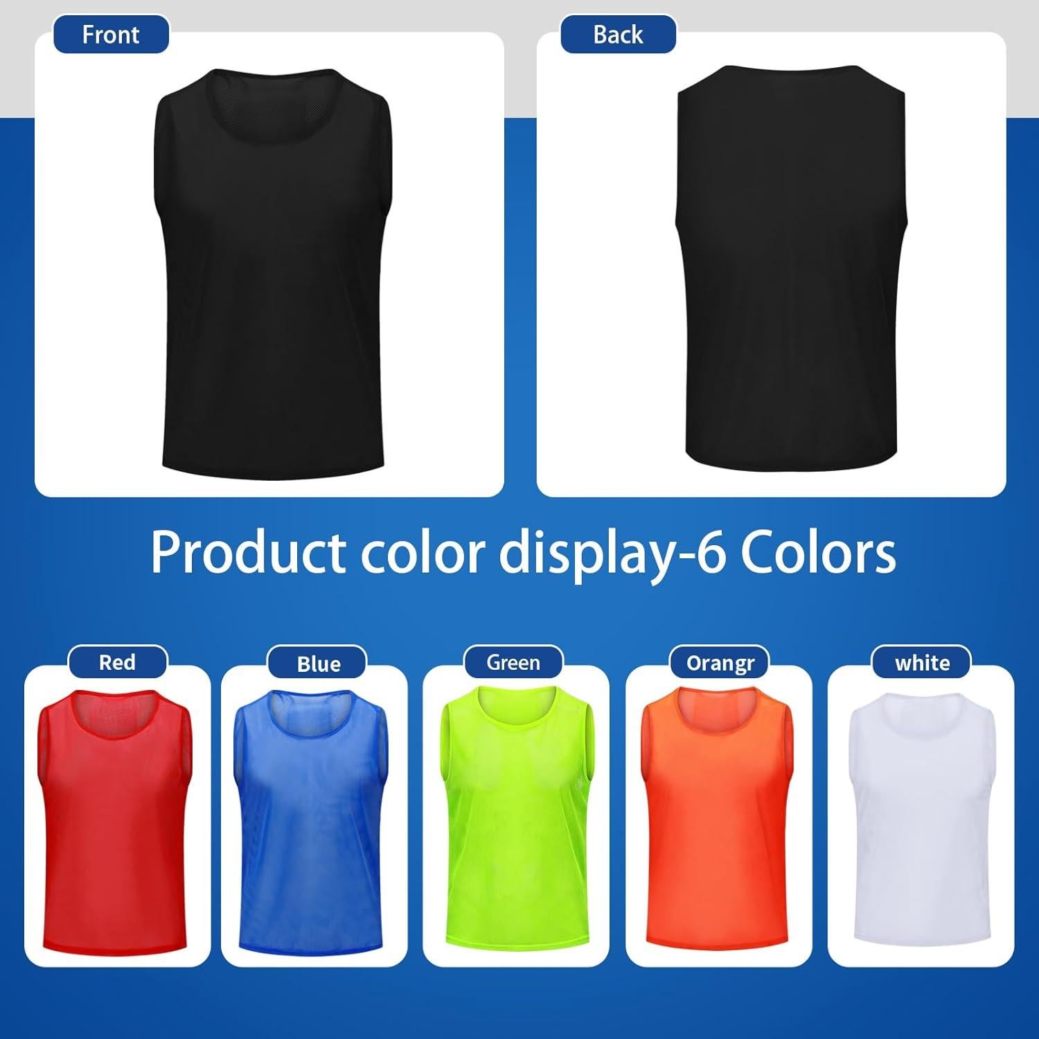 Chalecos de Fútbol Juveniles Antoyo - Paquete de 12 Piezas