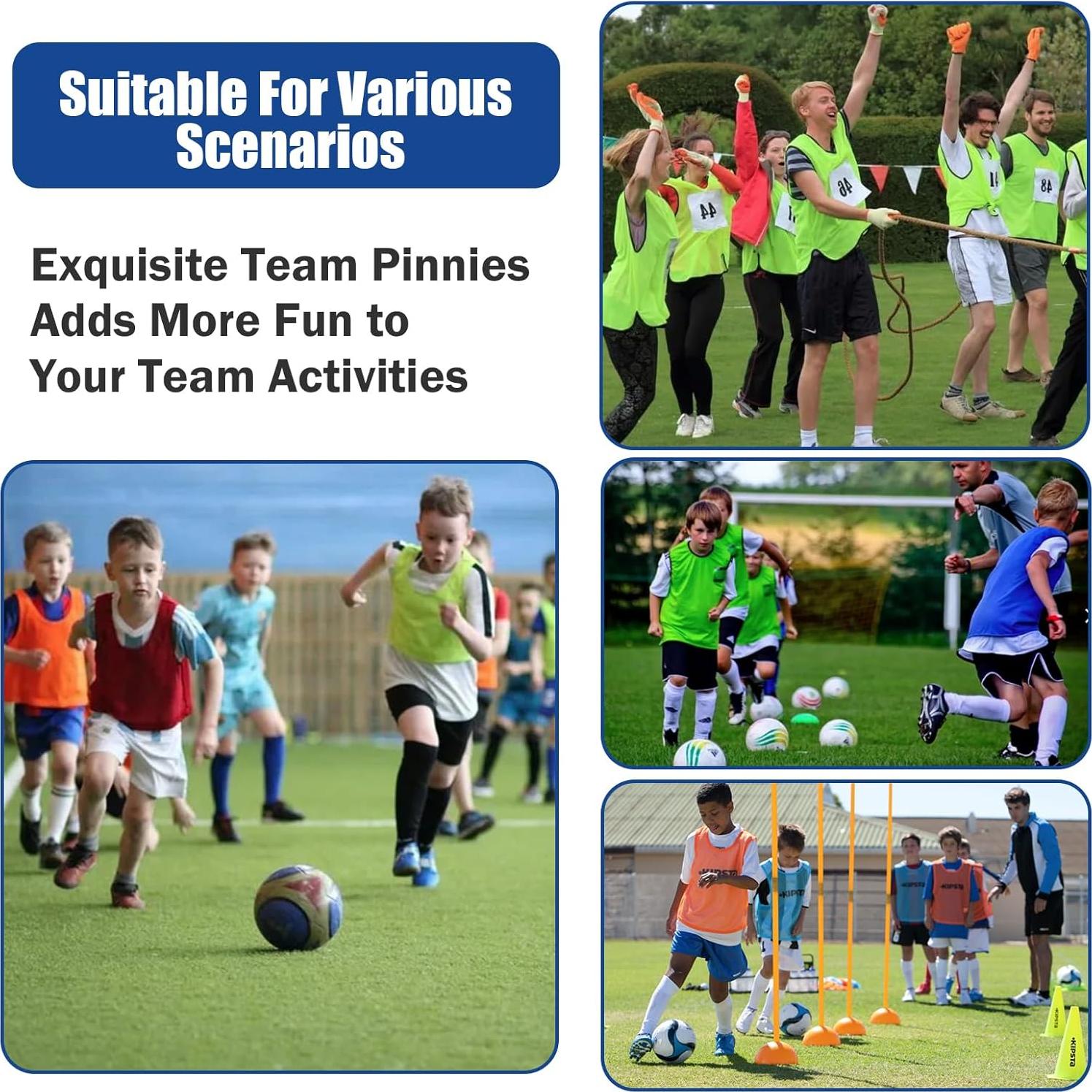 Chalecos de Fútbol Juveniles Antoyo - Paquete de 12 Piezas