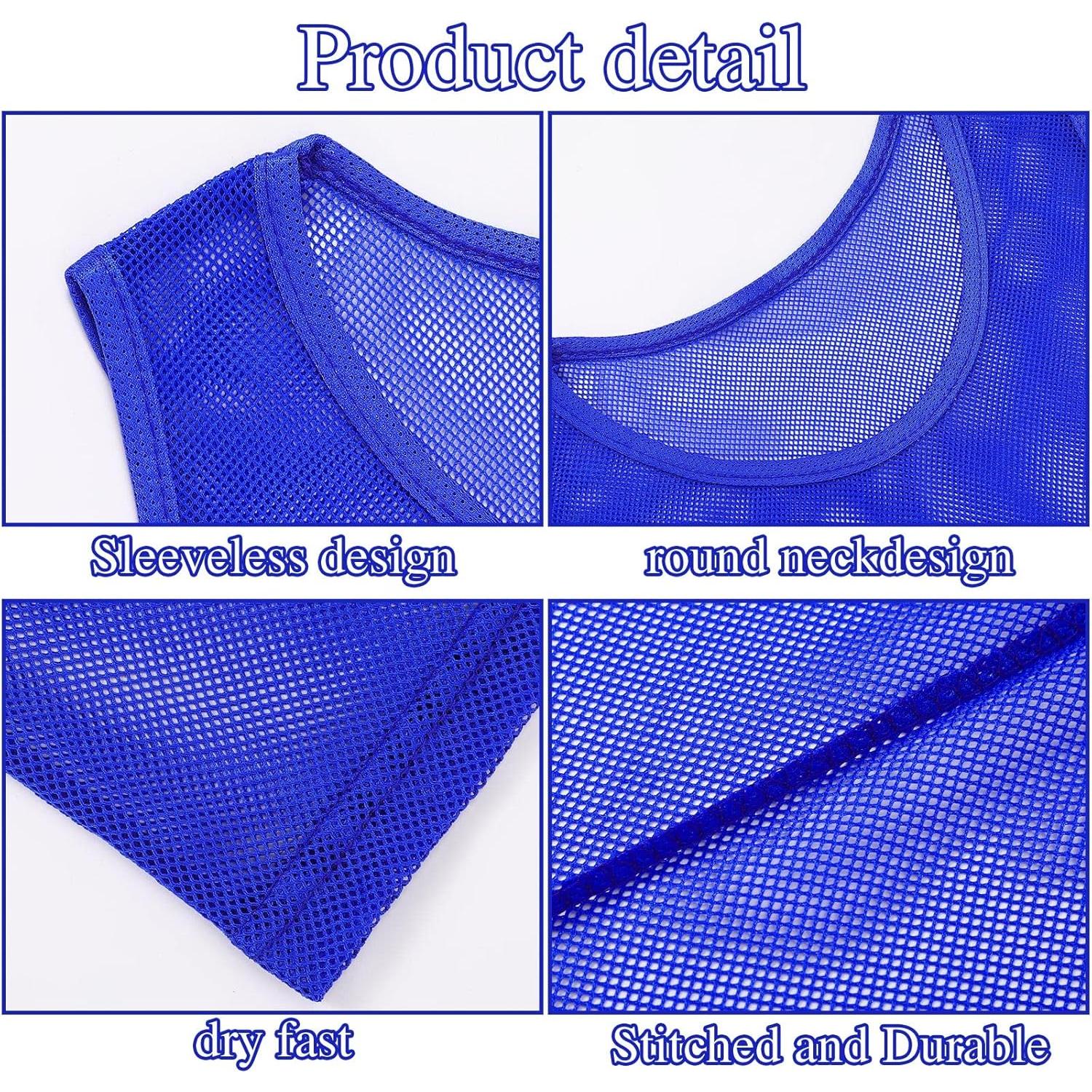 48 Chalecos de Entrenamiento de Malla Silicherry para Niños