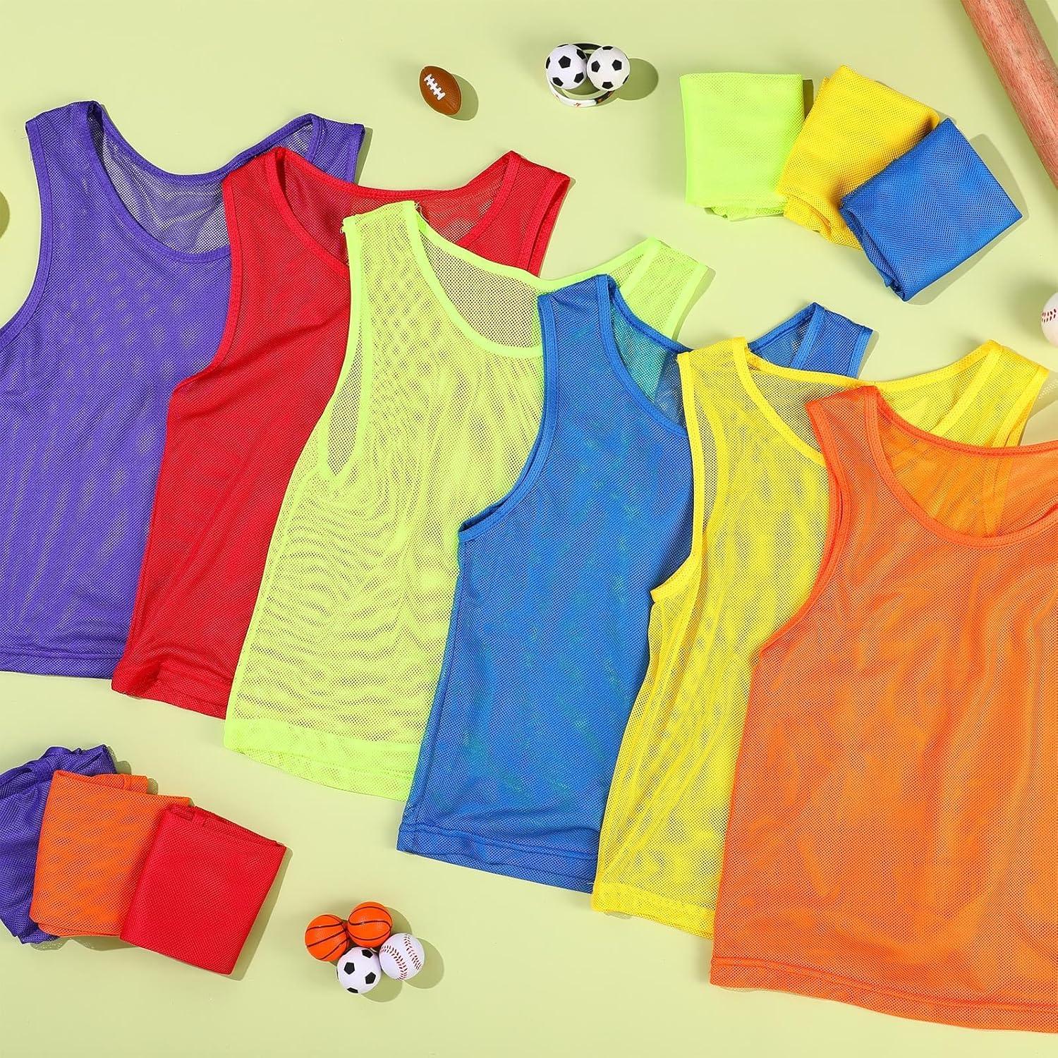 48 Chalecos de Entrenamiento de Malla Silicherry para Niños