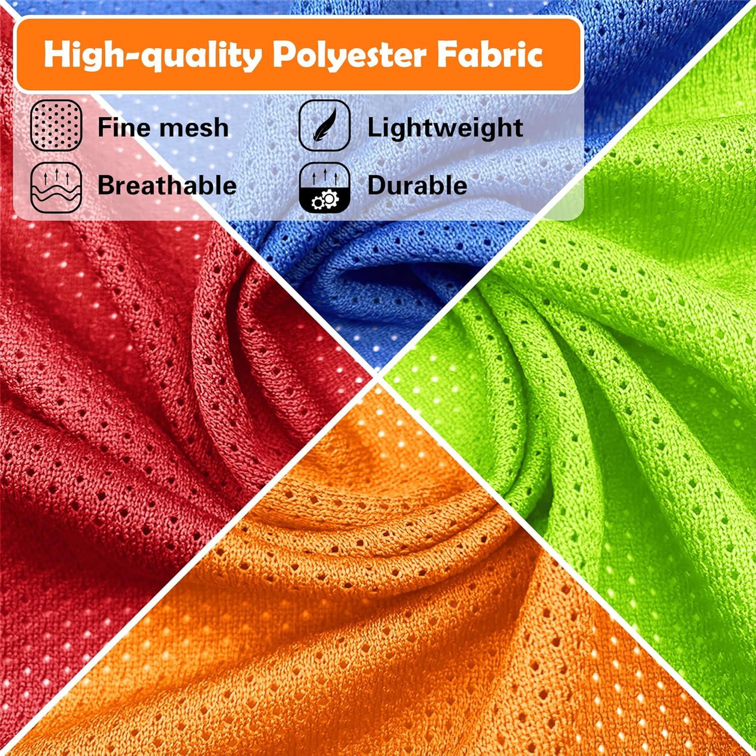 Set de 6 Chalecos Deportivos EVTHSU para Adultos y Niños - Naranja