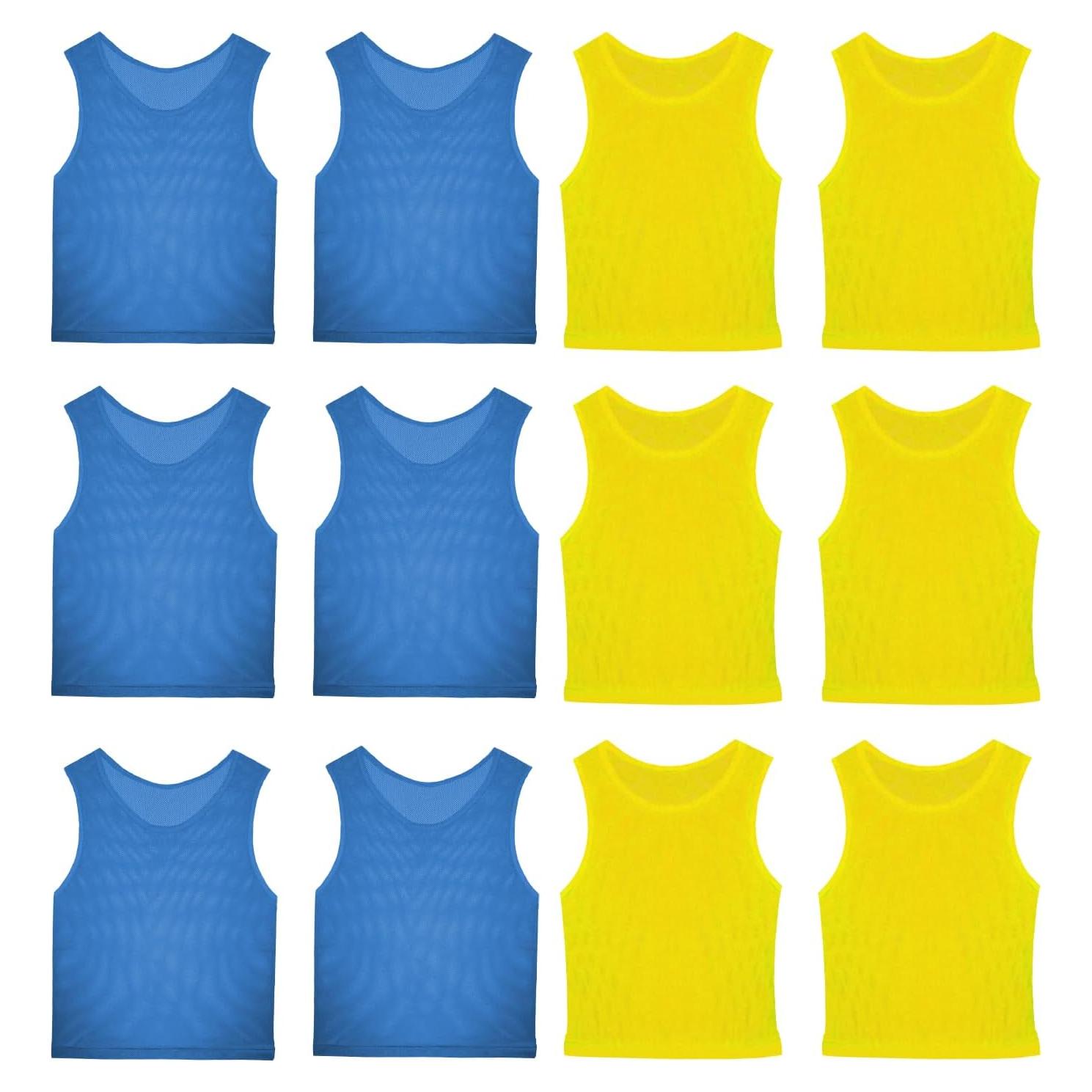 Paquete de 12 Chalecos de Práctica GINUMWA para Fútbol y Baloncesto