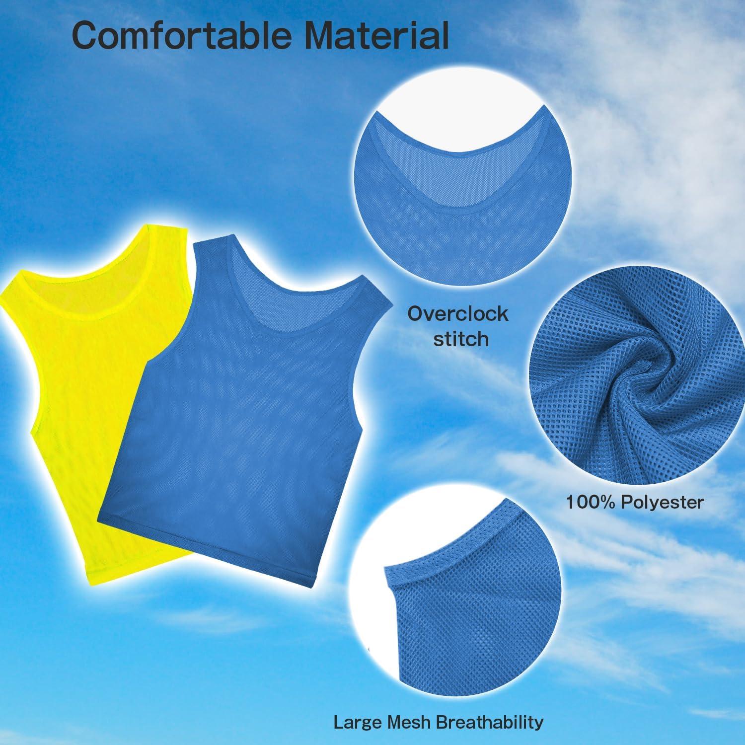 Paquete de 12 Chalecos de Práctica GINUMWA para Fútbol y Baloncesto