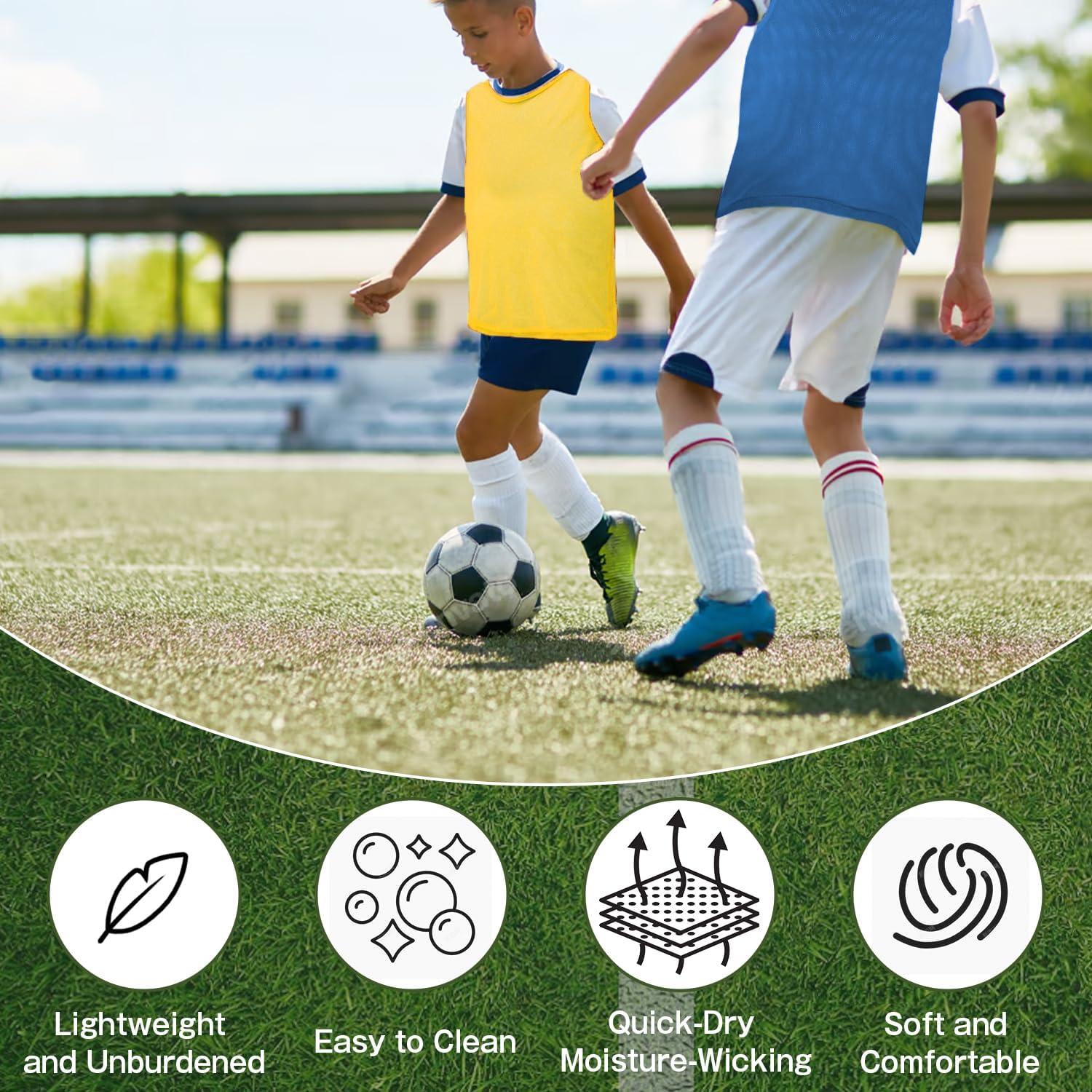 Paquete de 12 Chalecos de Práctica GINUMWA para Fútbol y Baloncesto