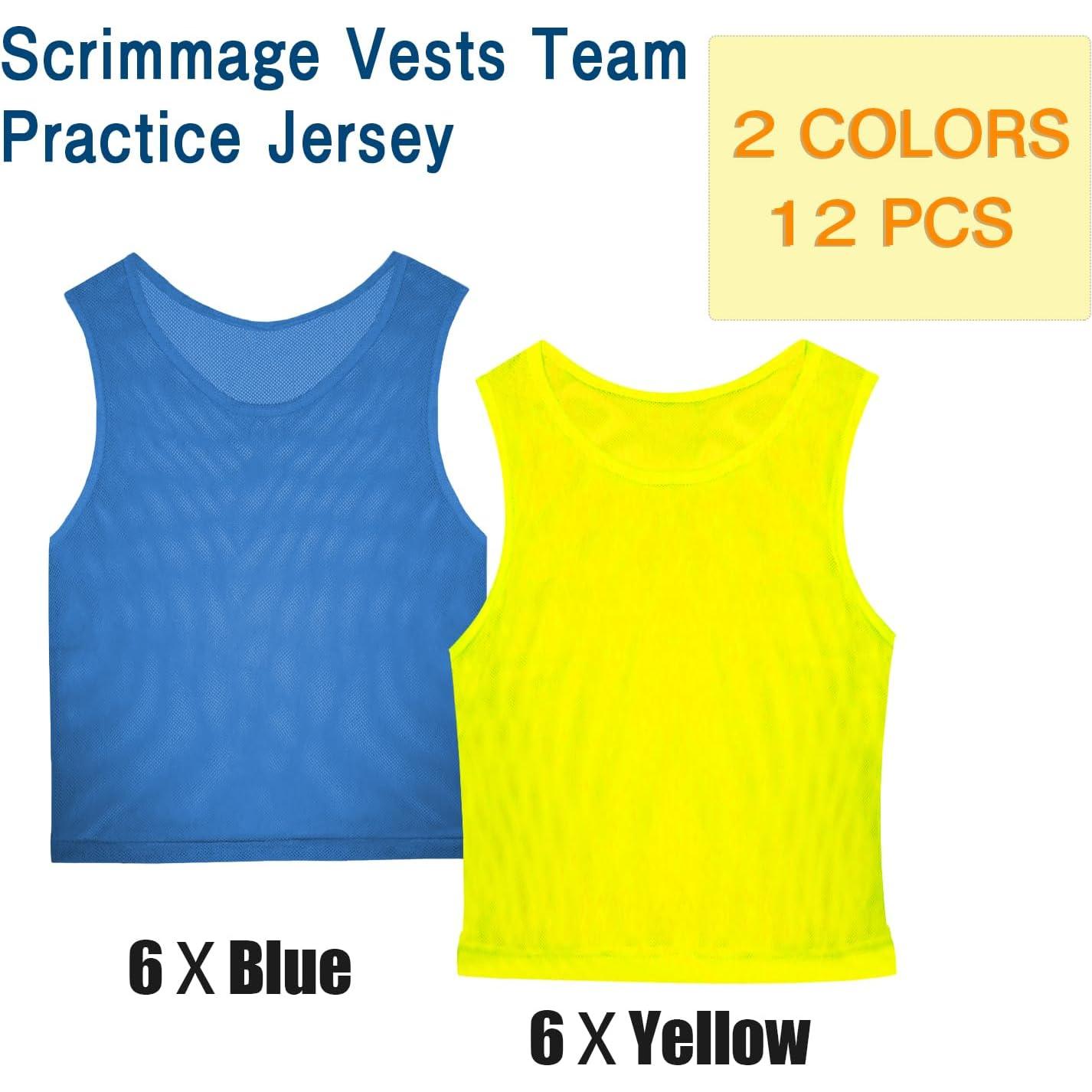 Paquete de 12 Chalecos de Práctica GINUMWA para Fútbol y Baloncesto