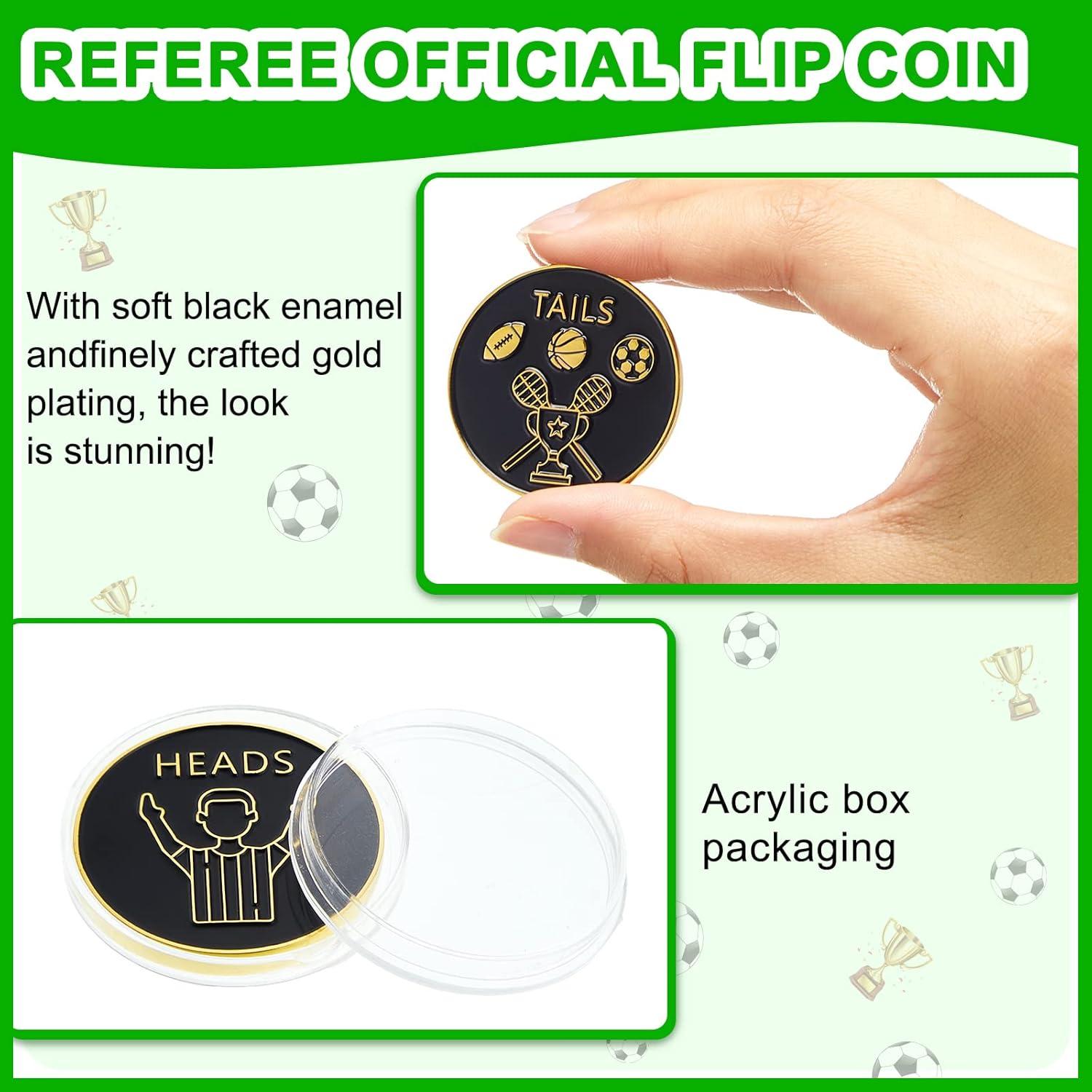 Monedas de Lanzamiento de Árbitro Jexine - 2 Piezas con Estuche