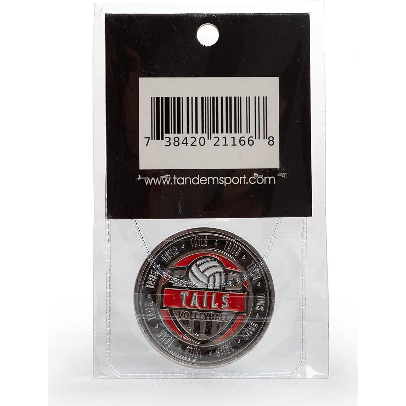 Moneda de Volibol Tandem Sport - Cara y Cruz - 3.81 cm