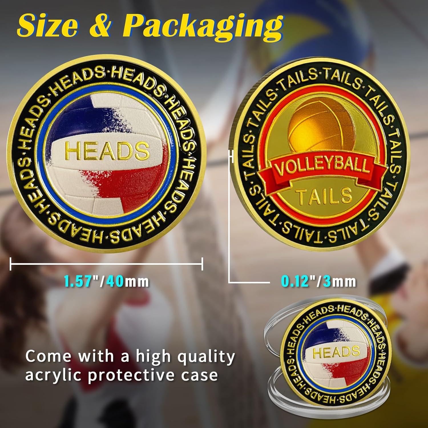 Moneda de Volibol ASmileIndeep - Cara y Cruz - 3.81 cm