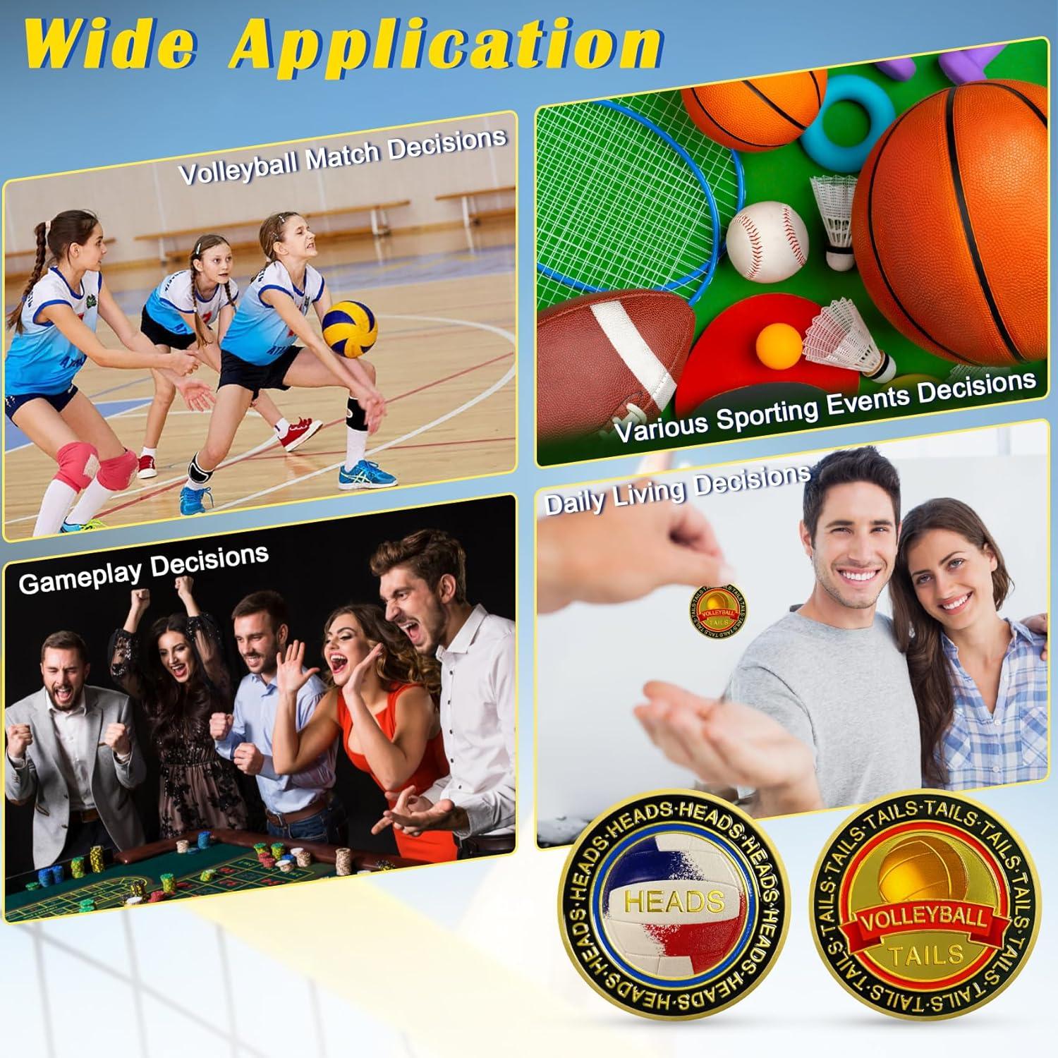 Moneda de Volibol ASmileIndeep - Cara y Cruz - 3.81 cm