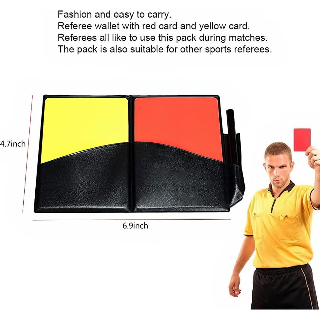 Kit de árbitro de fútbol 3 en 1 con silbato y tarjetas