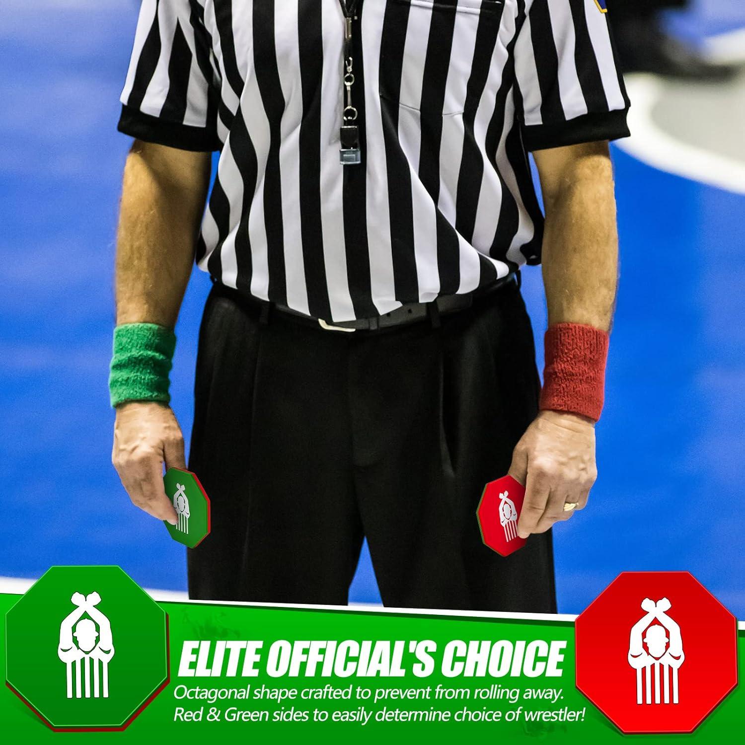 Discos de árbitro Deekin 2 piezas PVC rojo y verde 7 cm