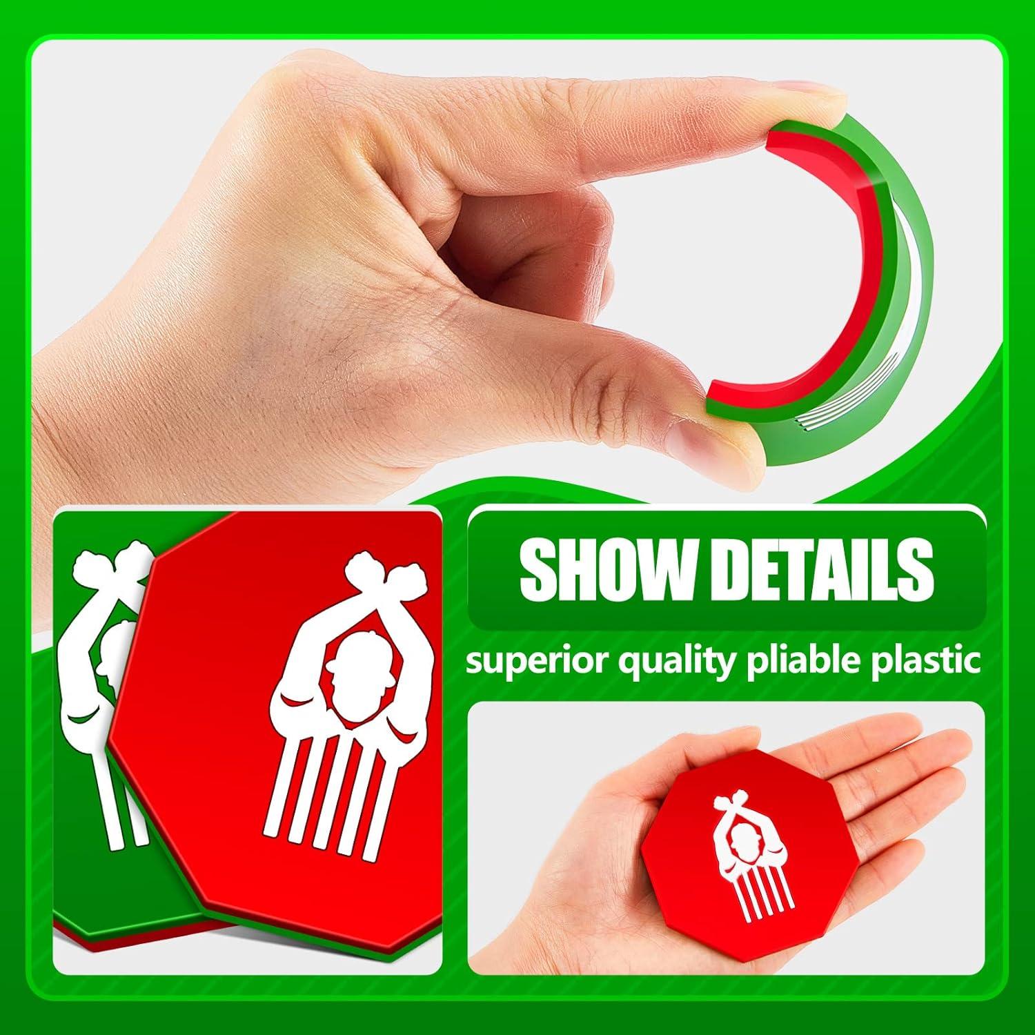 Discos de árbitro Deekin 2 piezas PVC rojo y verde 7 cm