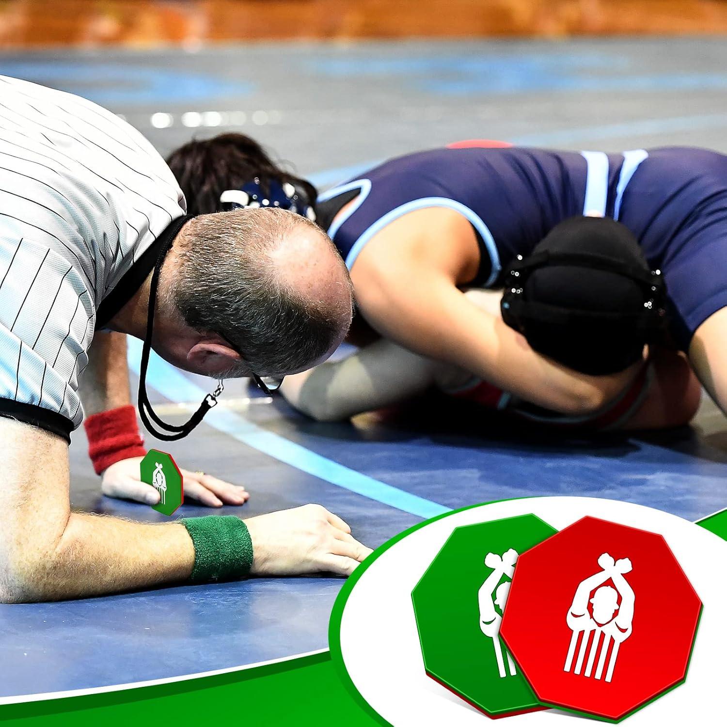 Discos de árbitro Deekin 2 piezas PVC rojo y verde 7 cm