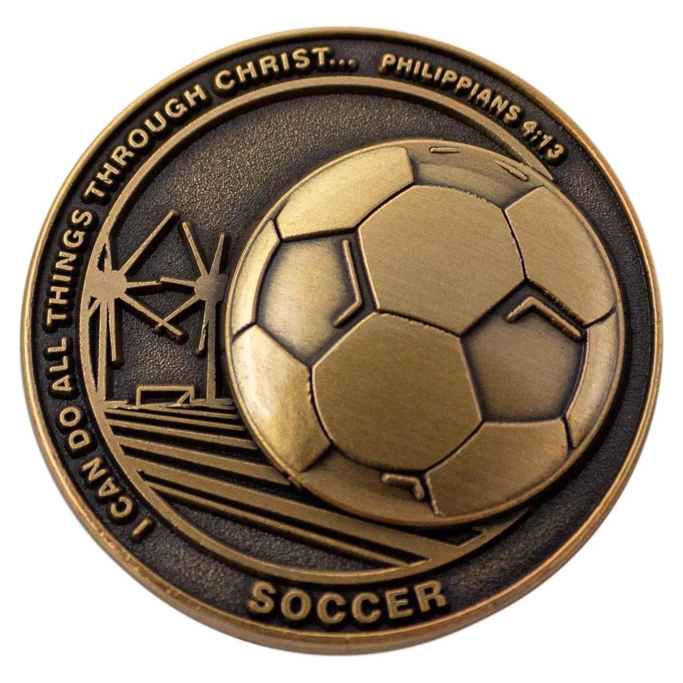 Moneda Deportiva Cristiana Logos para Jóvenes Atletas 3.18 cm