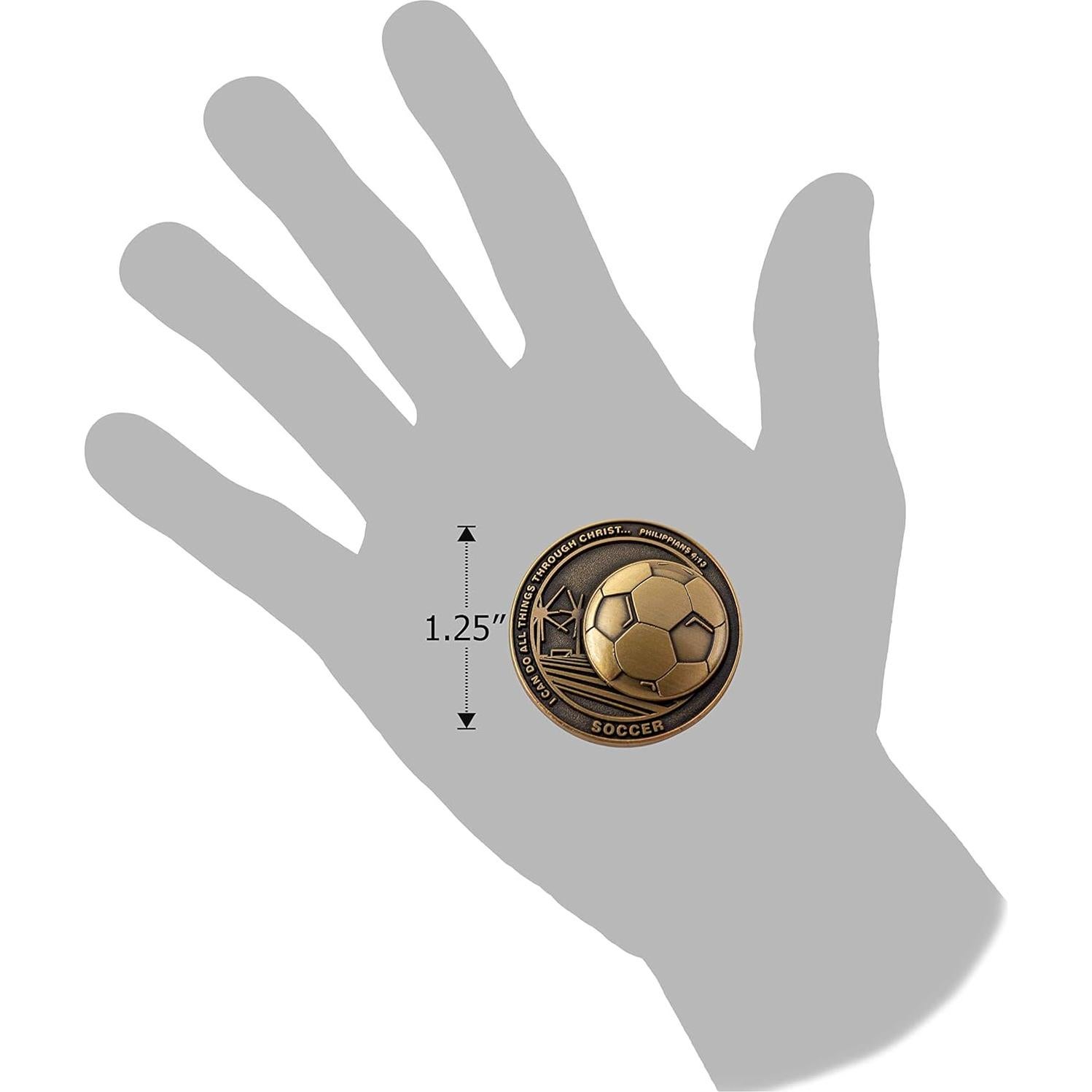 Moneda Deportiva Cristiana Logos para Jóvenes Atletas 3.18 cm