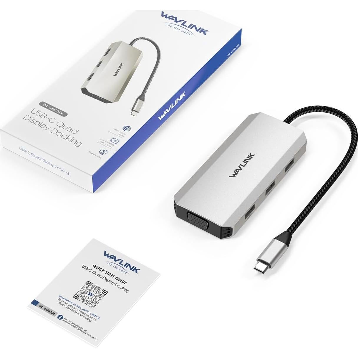 Adaptador USB C a Doble HDMI 4K 60Hz Winstars 7-en-1