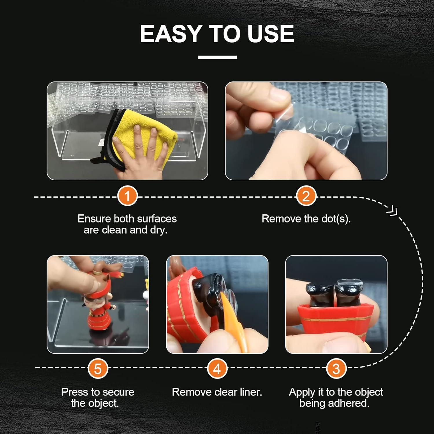 480 Puntos Adhesivos de Masilla Transparente Nanjing 8x13mm