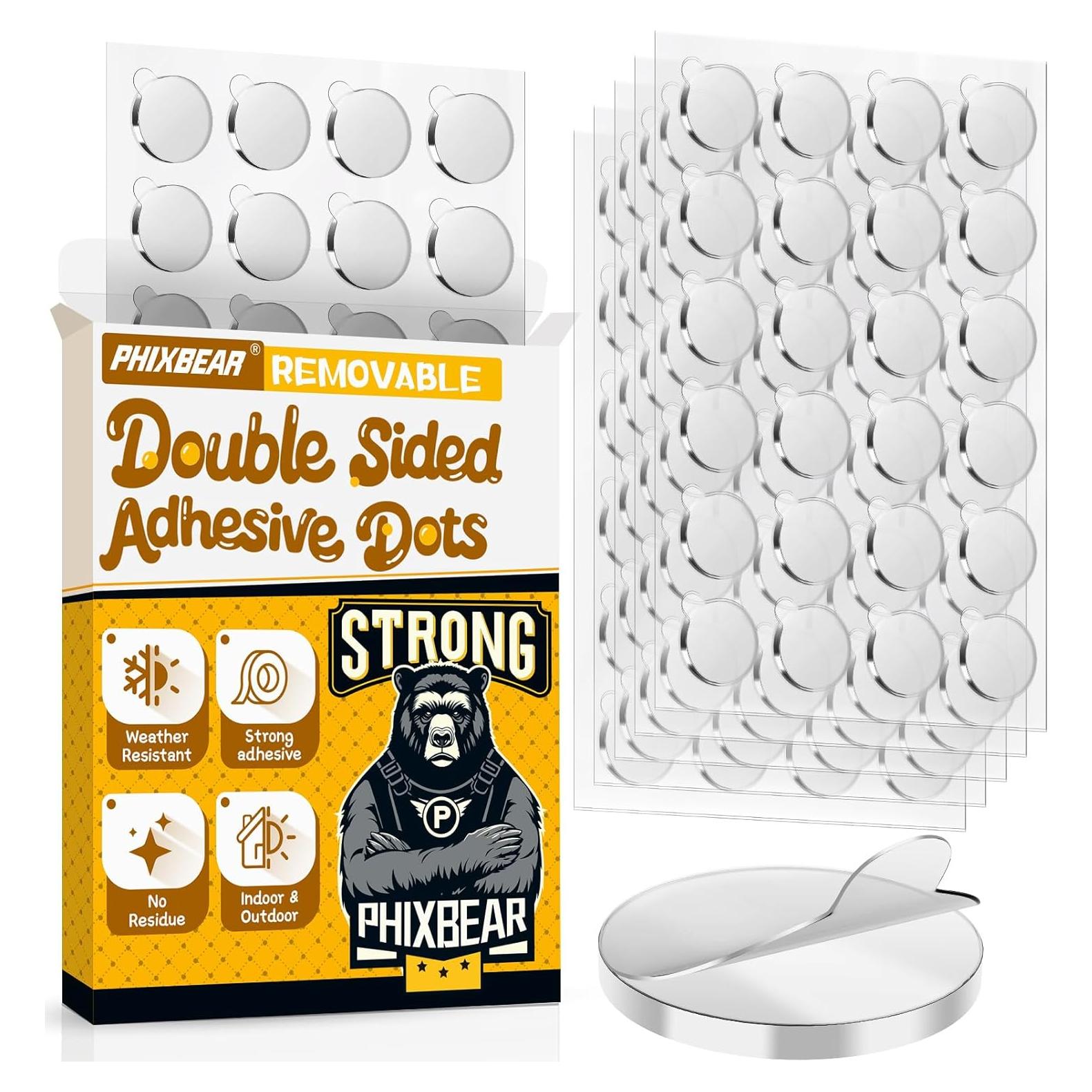 Cinta Adhesiva Doble Cara Phixbear 360 Piezas 1.52 cm