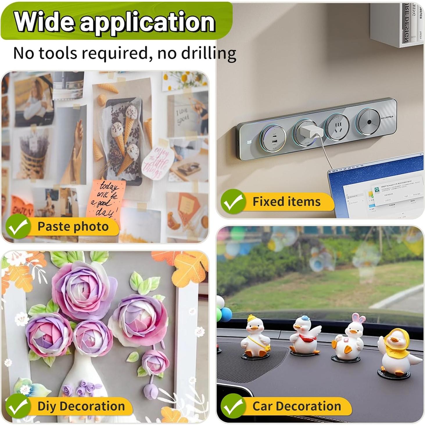 Cinta Adhesiva Doble Cara Phixbear 360 Piezas 1.52 cm