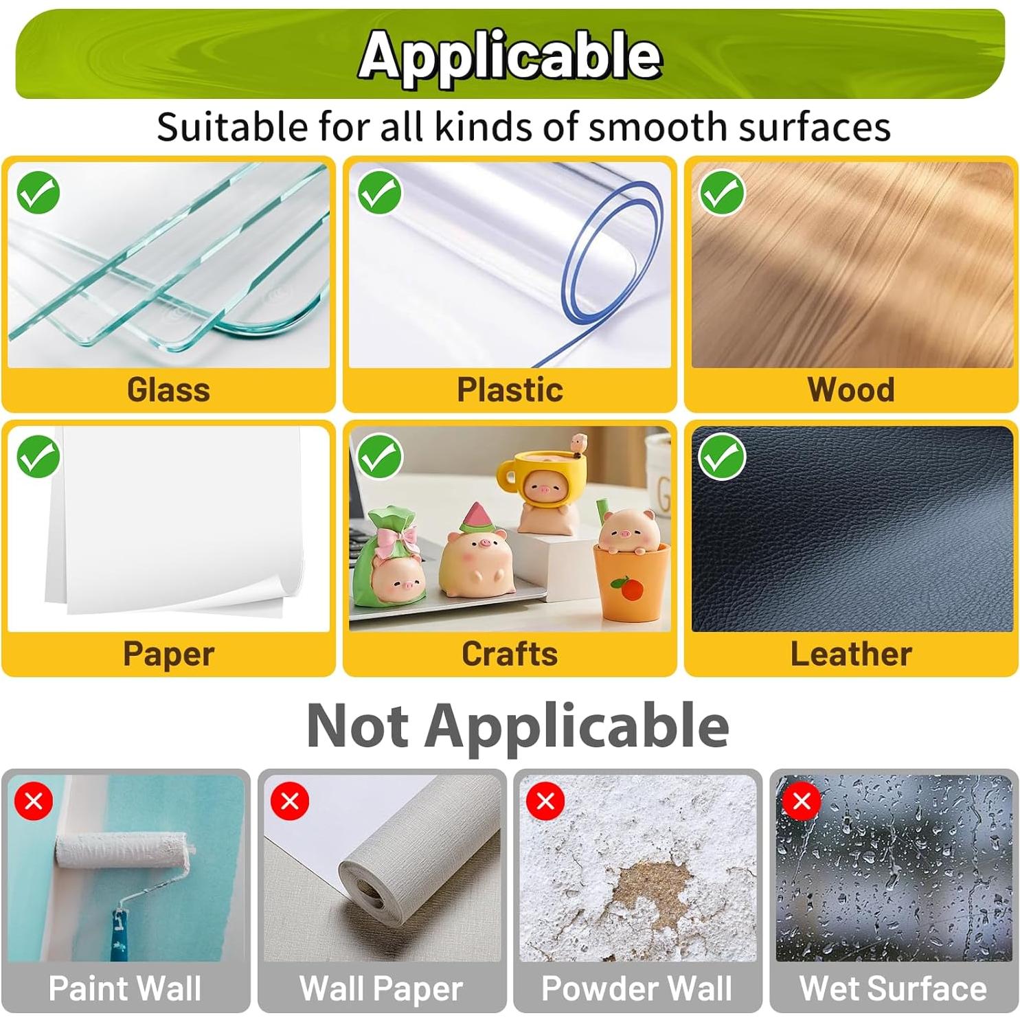 Cinta Adhesiva Doble Cara Phixbear 360 Piezas 1.52 cm