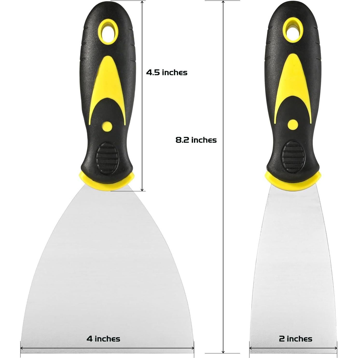 Juego de Raspadores de Espátula Smafixt 2 y 4 Pulgadas Acero Inoxidable