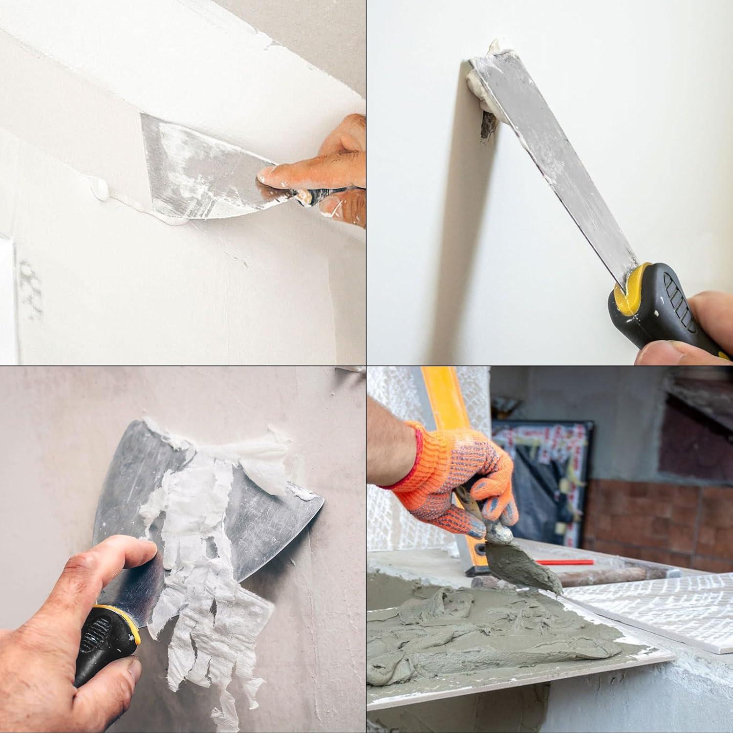 Juego de Raspadores de Espátula Smafixt 2 y 4 Pulgadas Acero Inoxidable